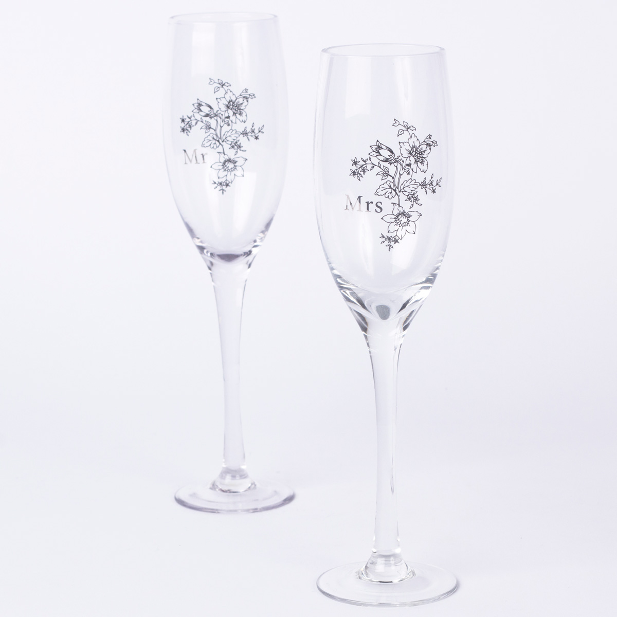 Wedding His & Hers Champagne Glass Set