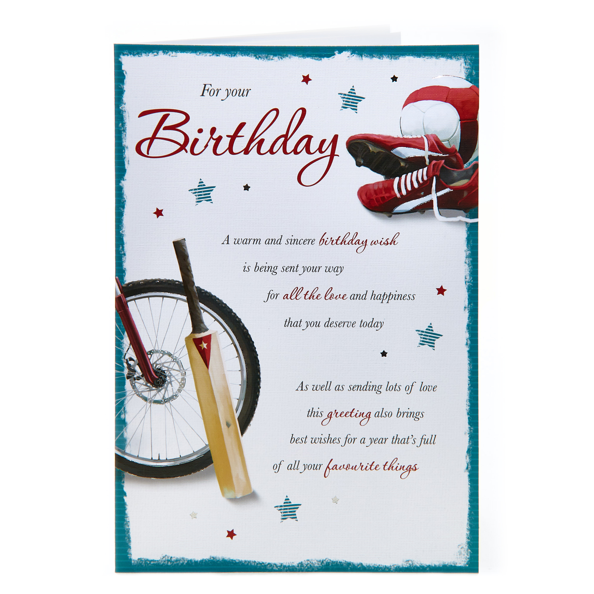 buy birthday card cricket football for gbp 099 card factory uk