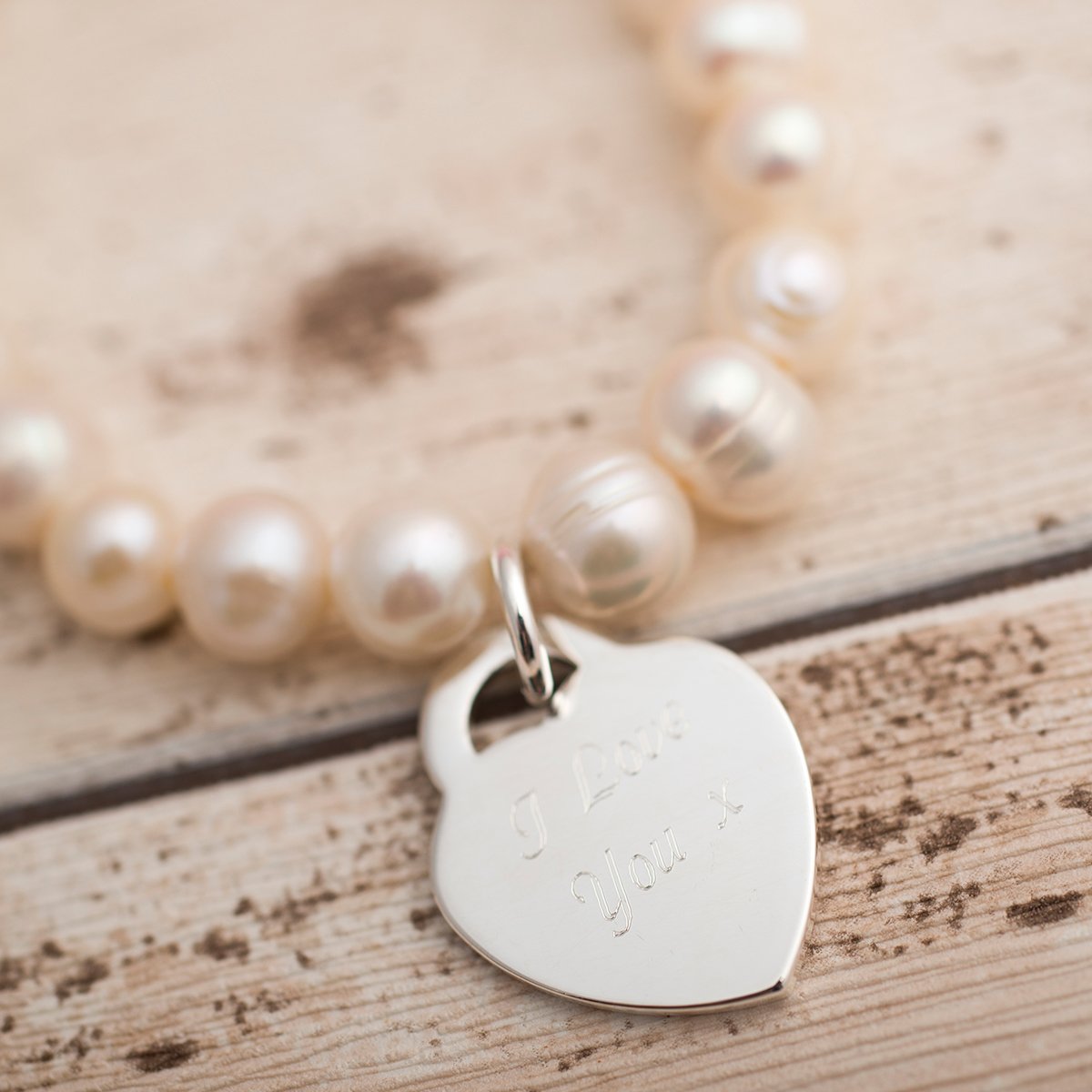 Personalised Engraved Freshwater Pearl Bracelet