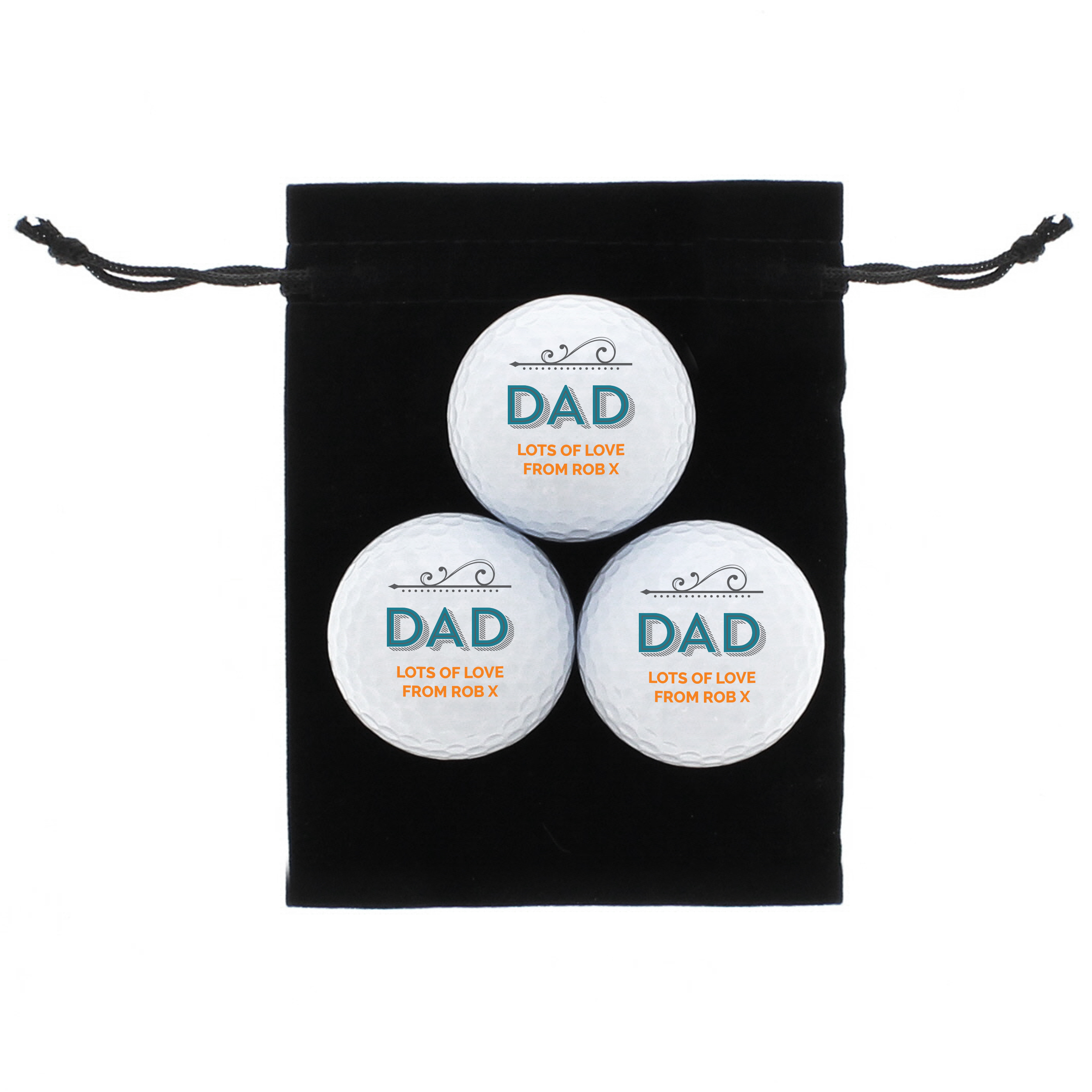 Personalised Golf Ball Set - Dad The Legend
