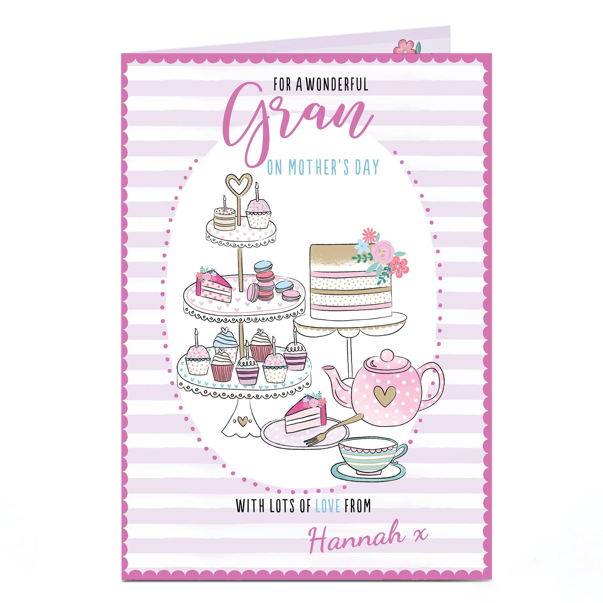 Personalised Mother's Day Card - Gran's Tea Party