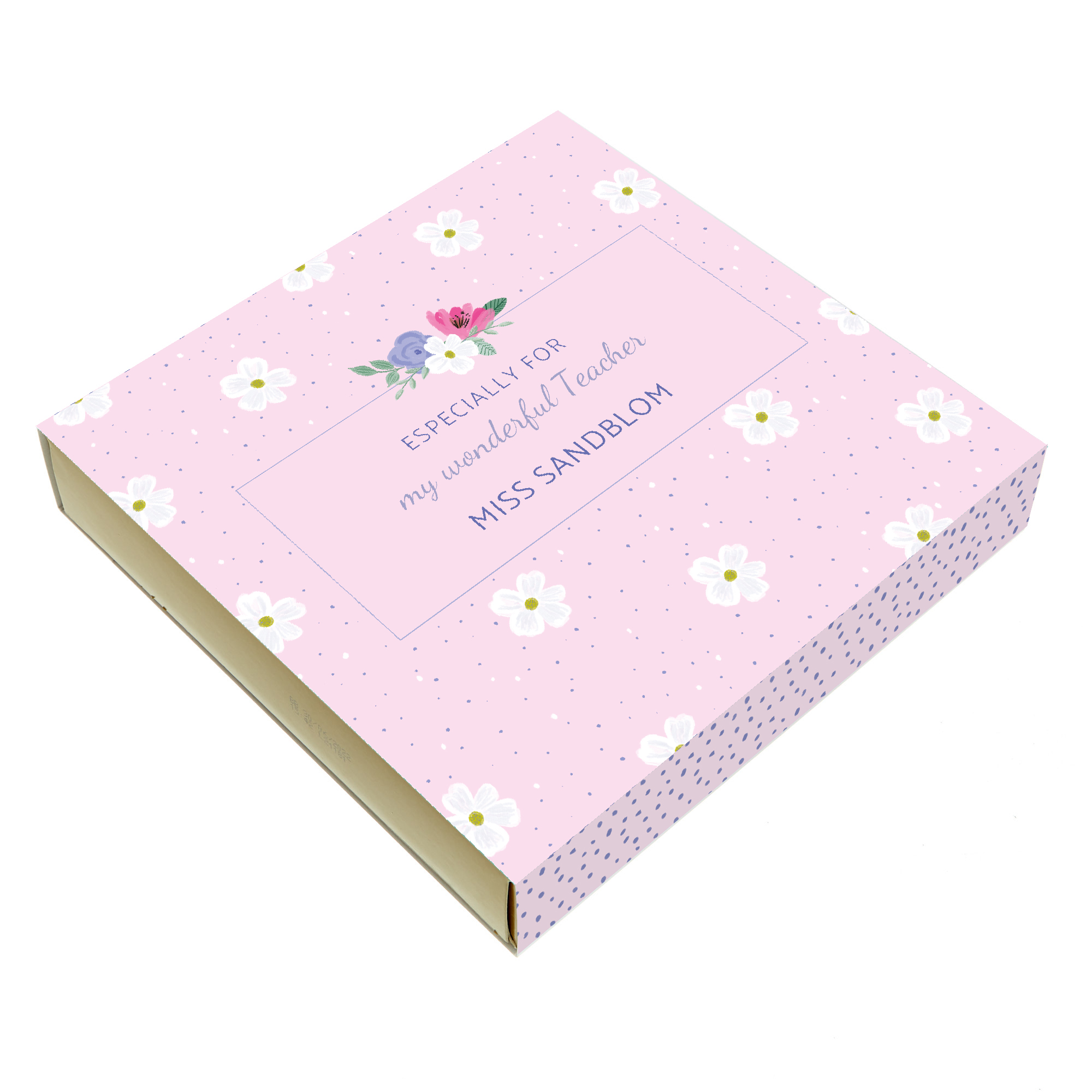 Personalised Belgian Chocolates - Floral, Wonderful Teacher
