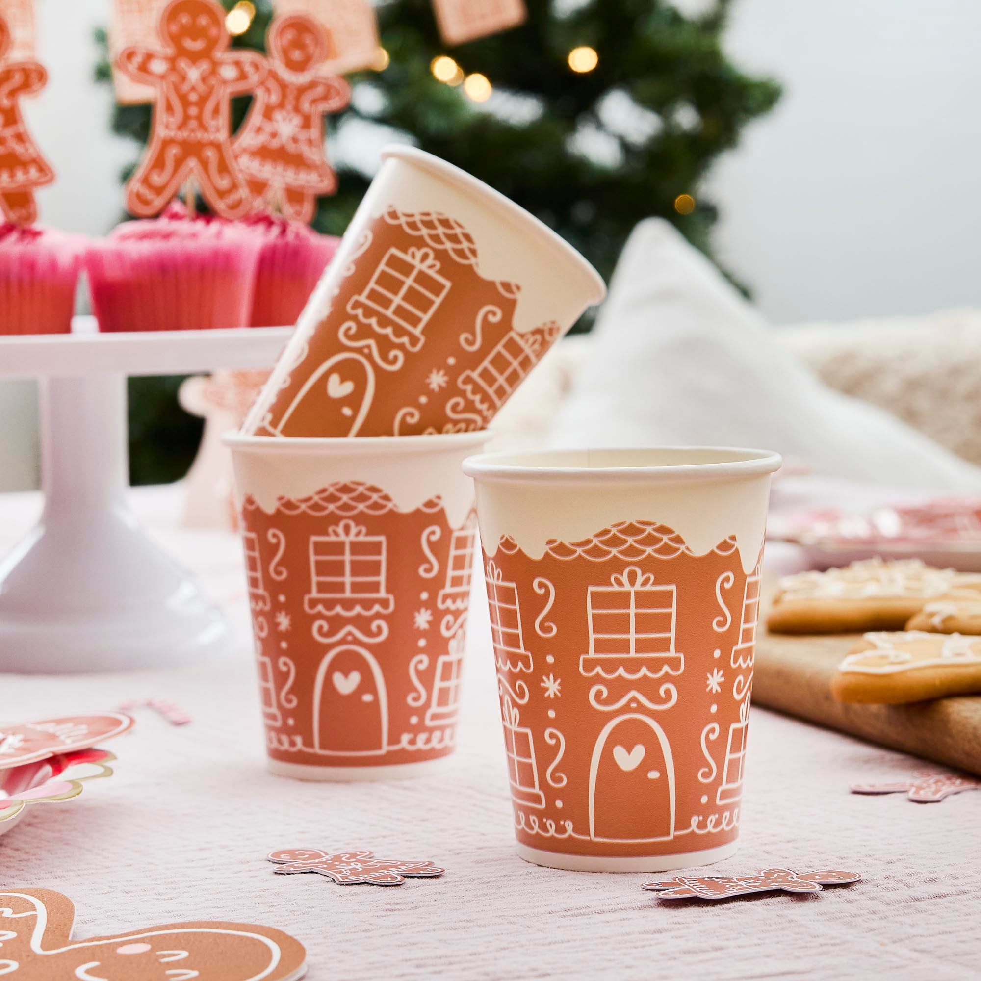 Gingerbread House Paper Cups - Pack of 8