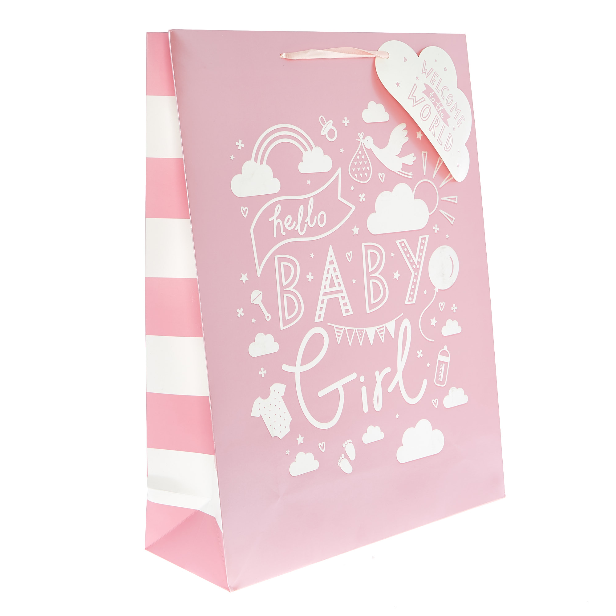 Extra Large Portrait Gift Bag - Hello Baby Girl