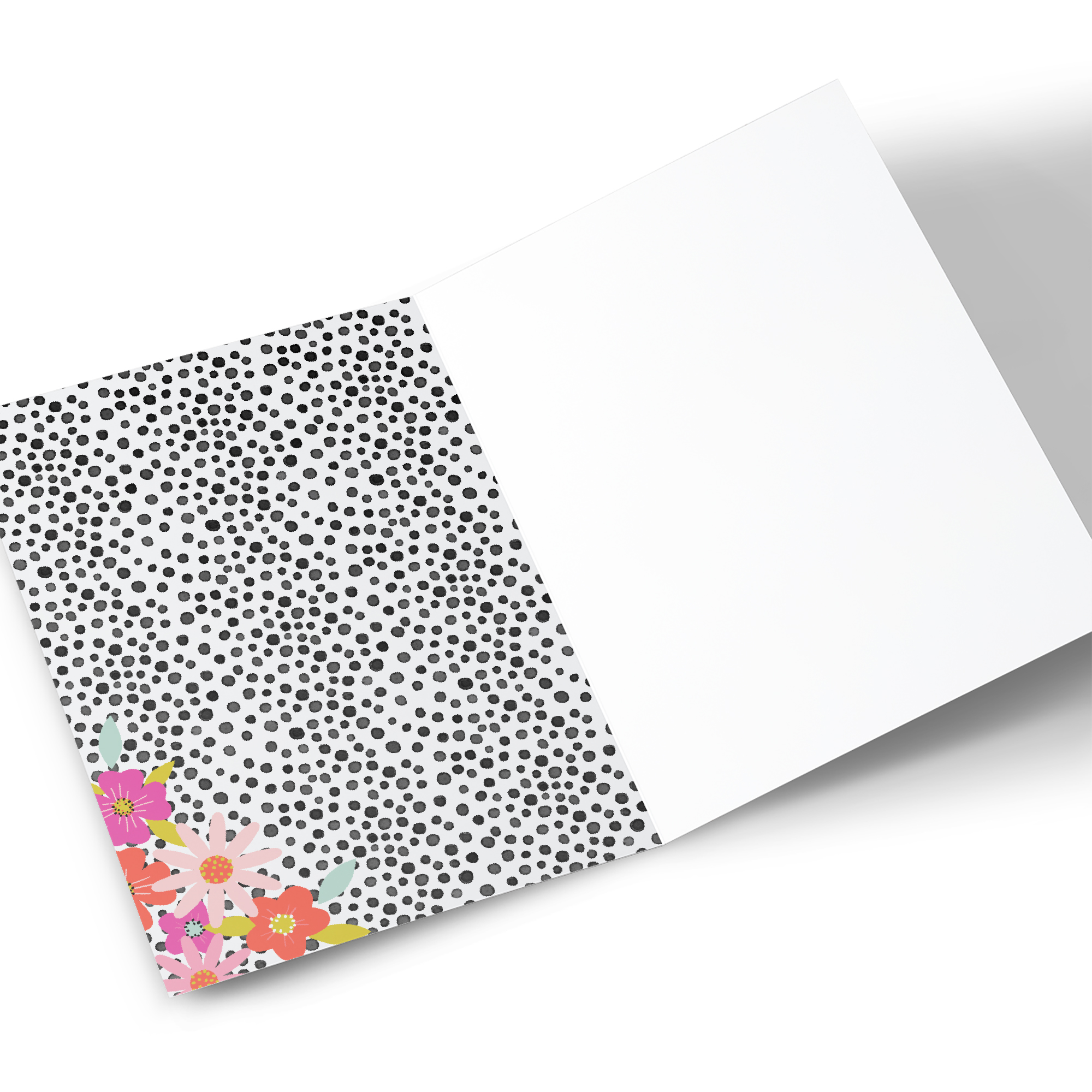 Photo Birthday Card - Polka Dot Floral, Any Name