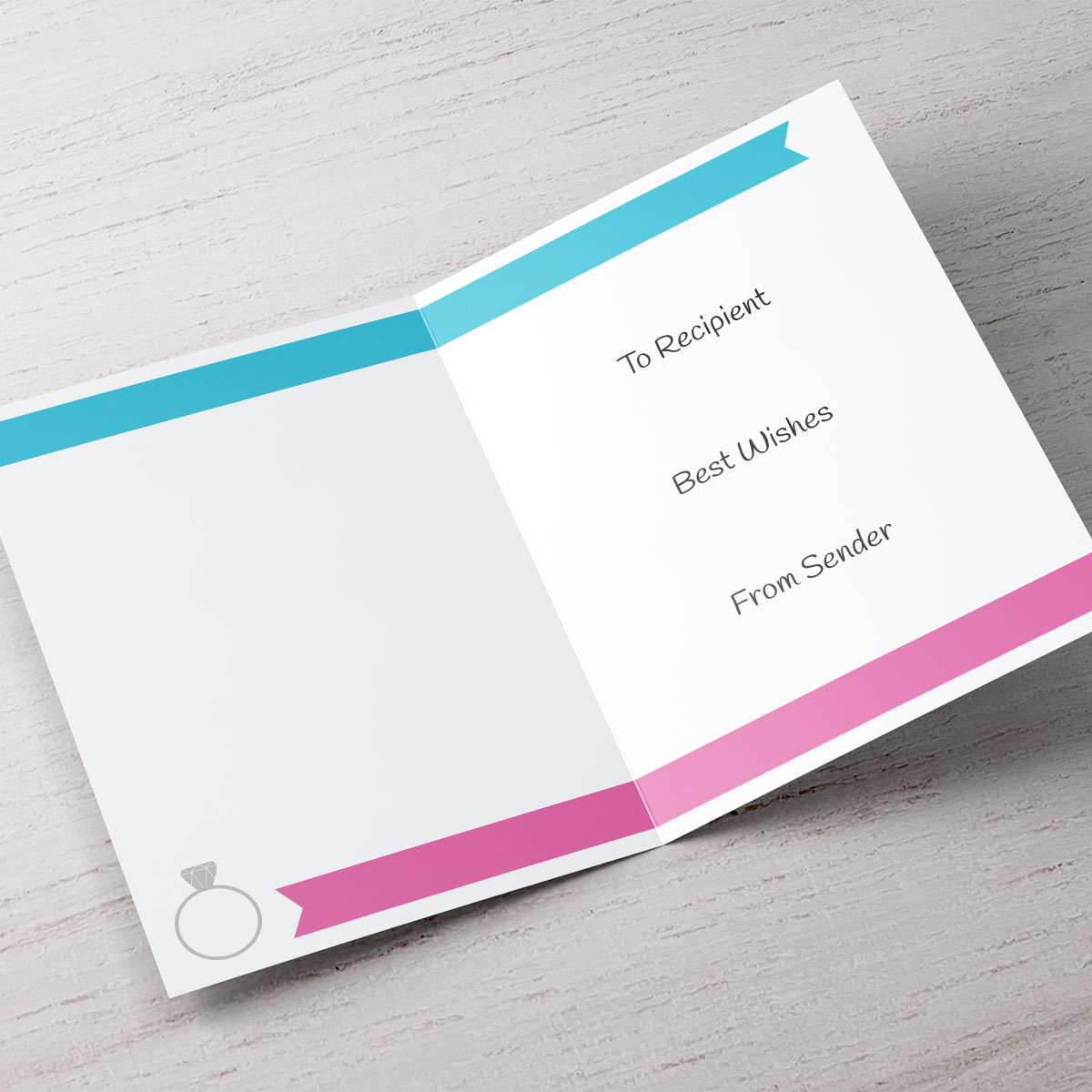 Personalised Engagement Card - Diamond Ring