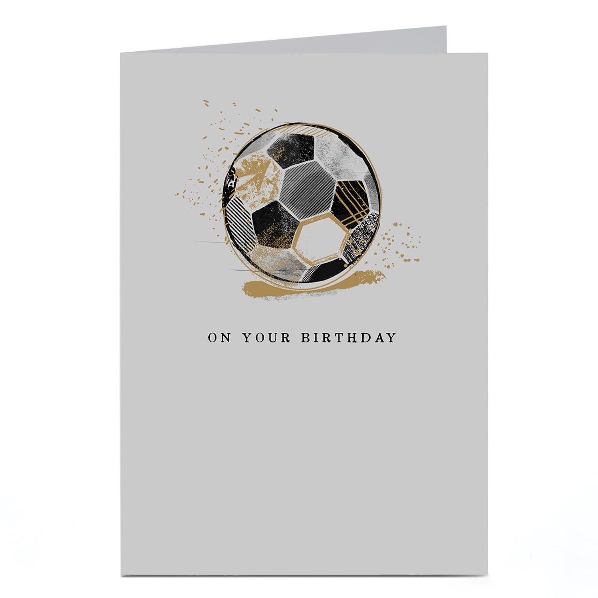 Birthday Card - Gold and Black Football