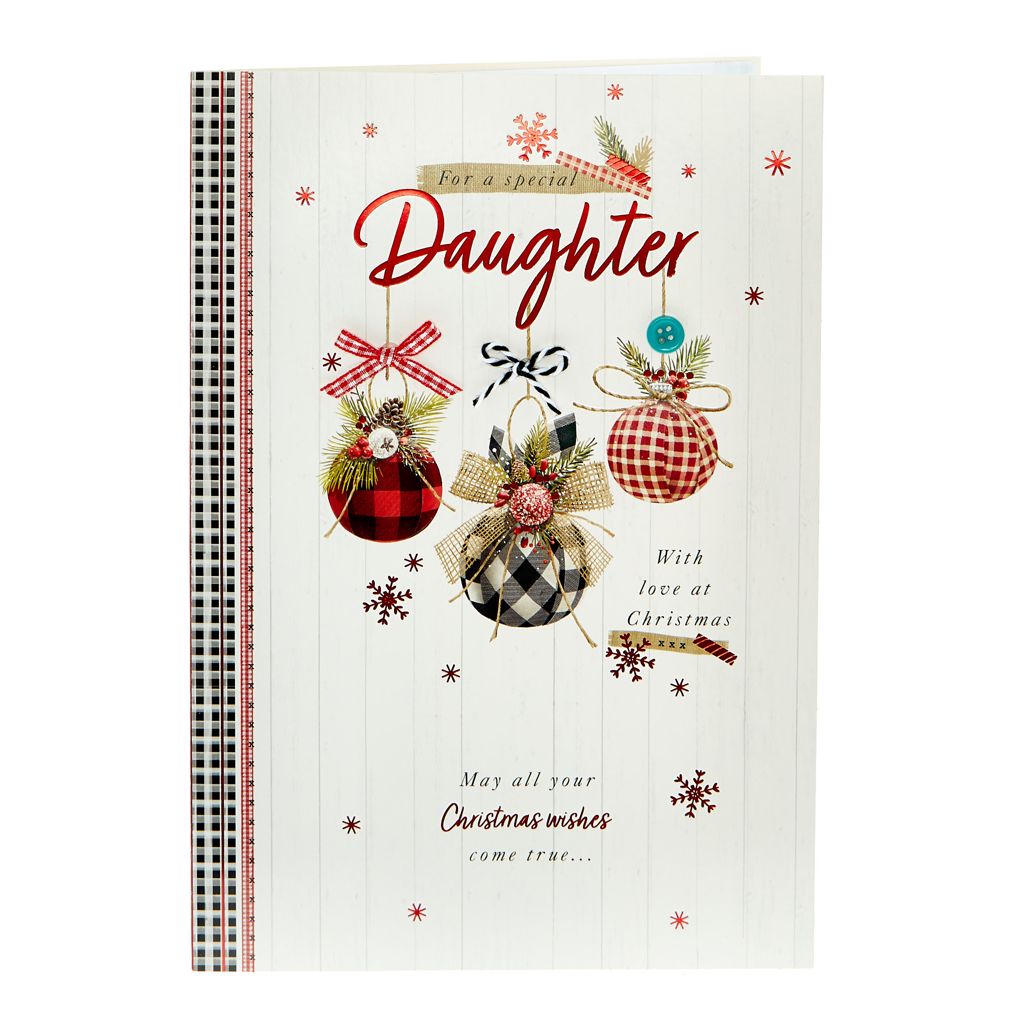 Christmas Card - Special Daughter Baubles
