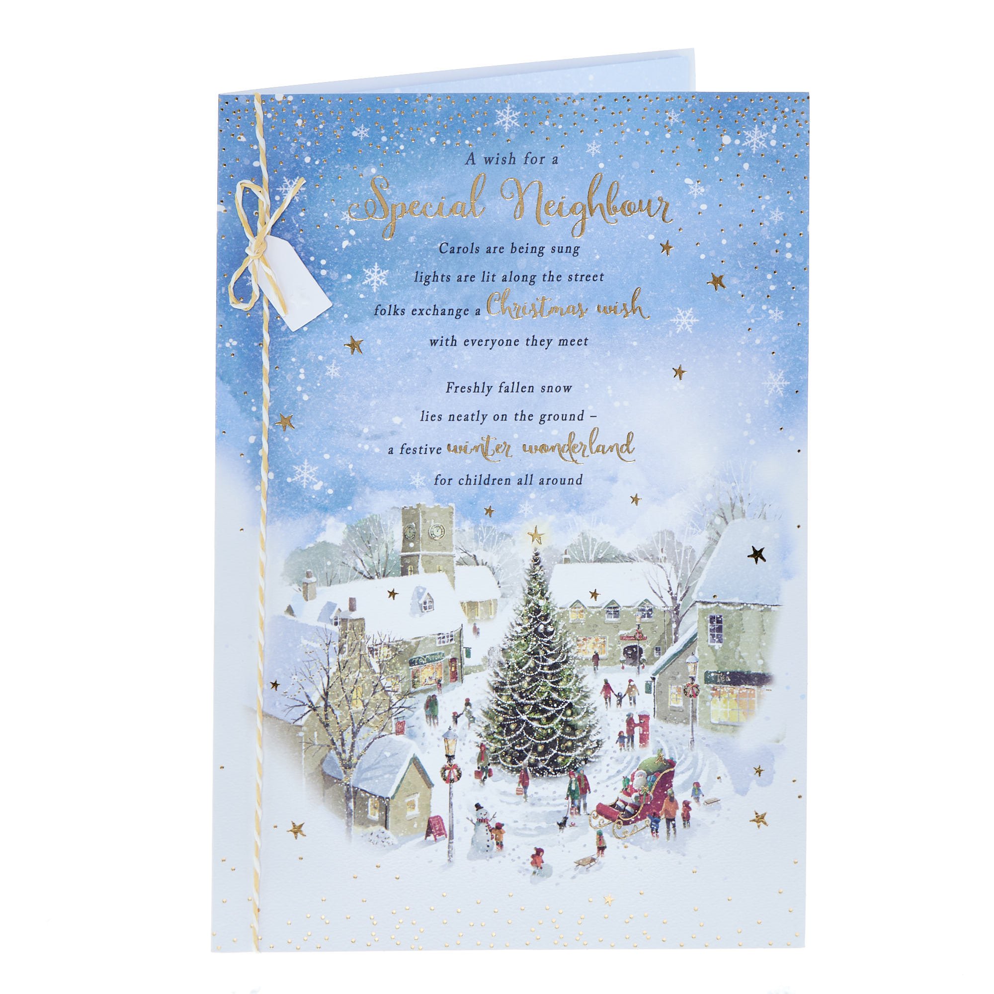 Neighbour Village Scene & Verse Christmas Card