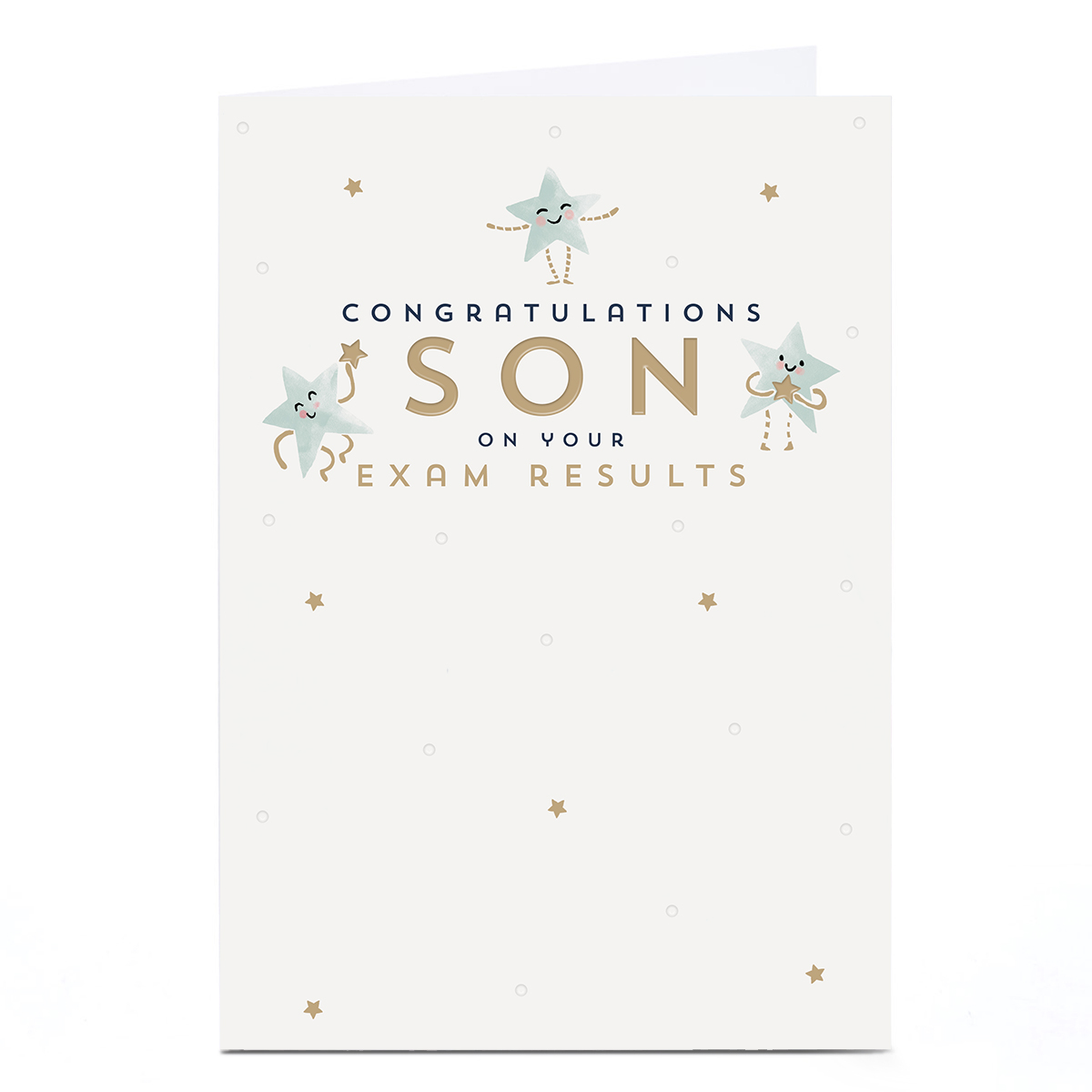 Congratulations Card - Star Exam Results, Son