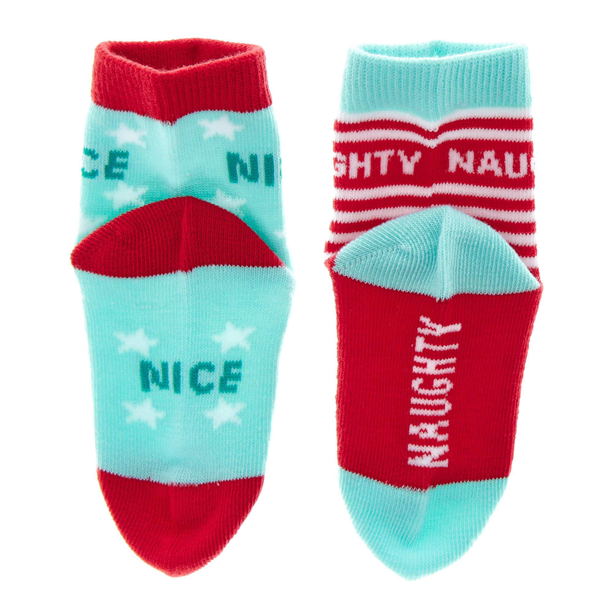 Pack of 2 Naughty & Nice Christmas Socks Age 3-8