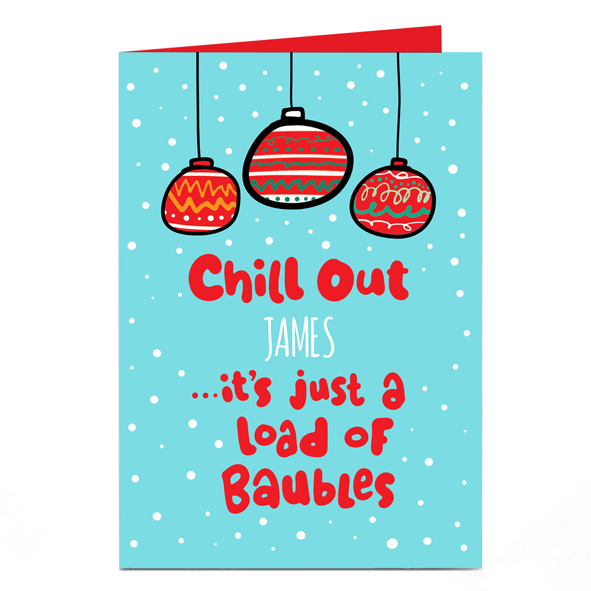 Personalised Fruitloops Christmas Card - Chill Out