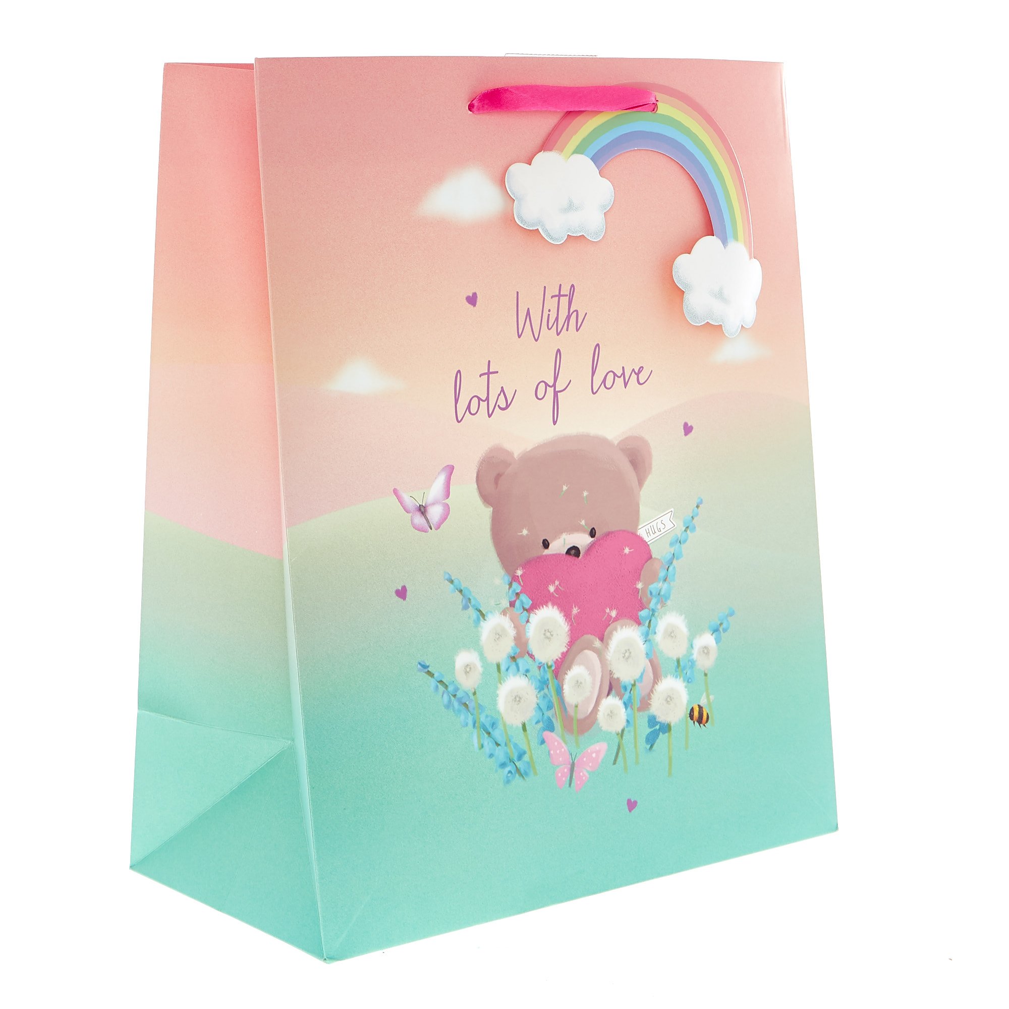 Large Portrait Lots Of Love Hugs Bear Gift Bag