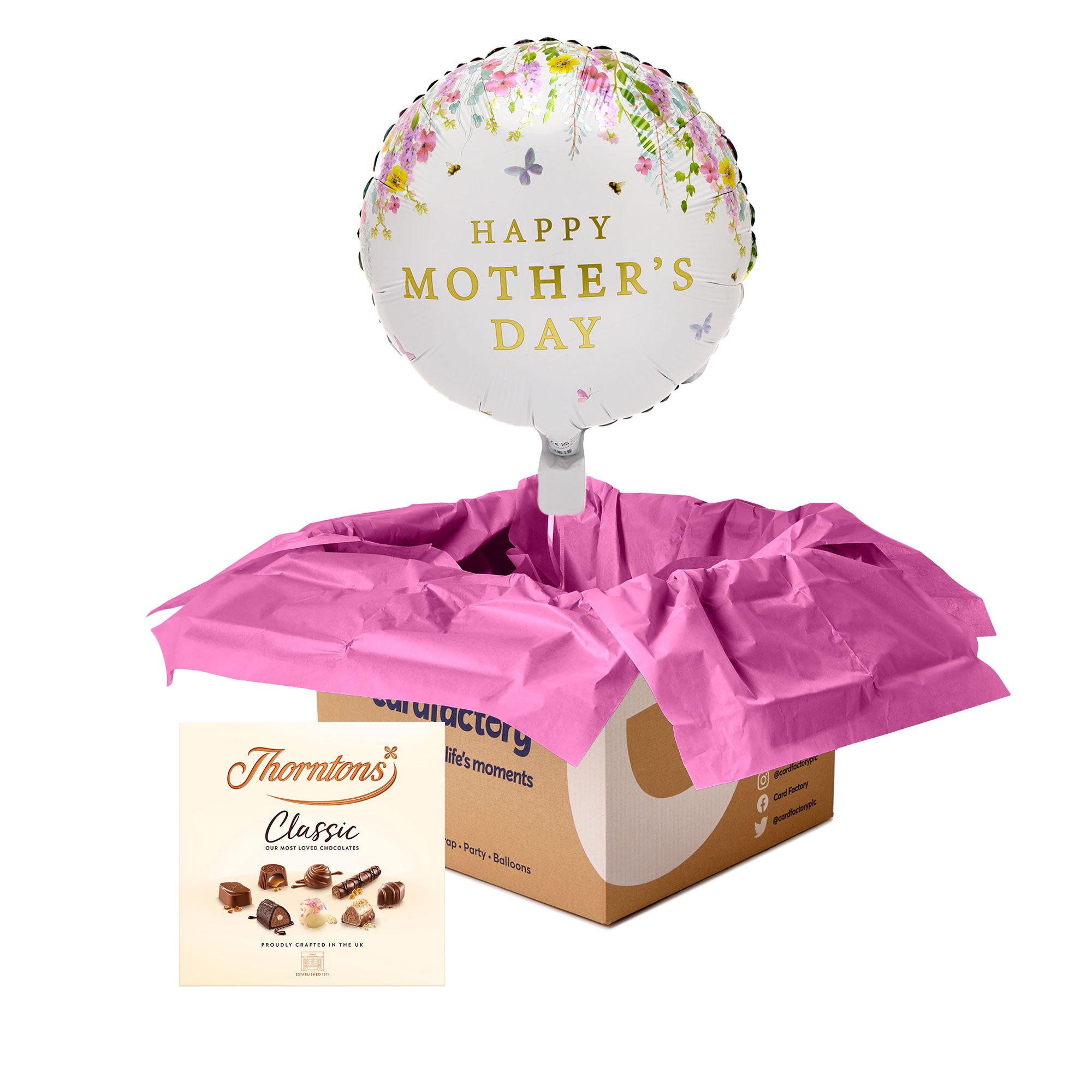 Wonderful Mum Balloon & Thorntons Chocolates Bundle - Delivered Inflated!