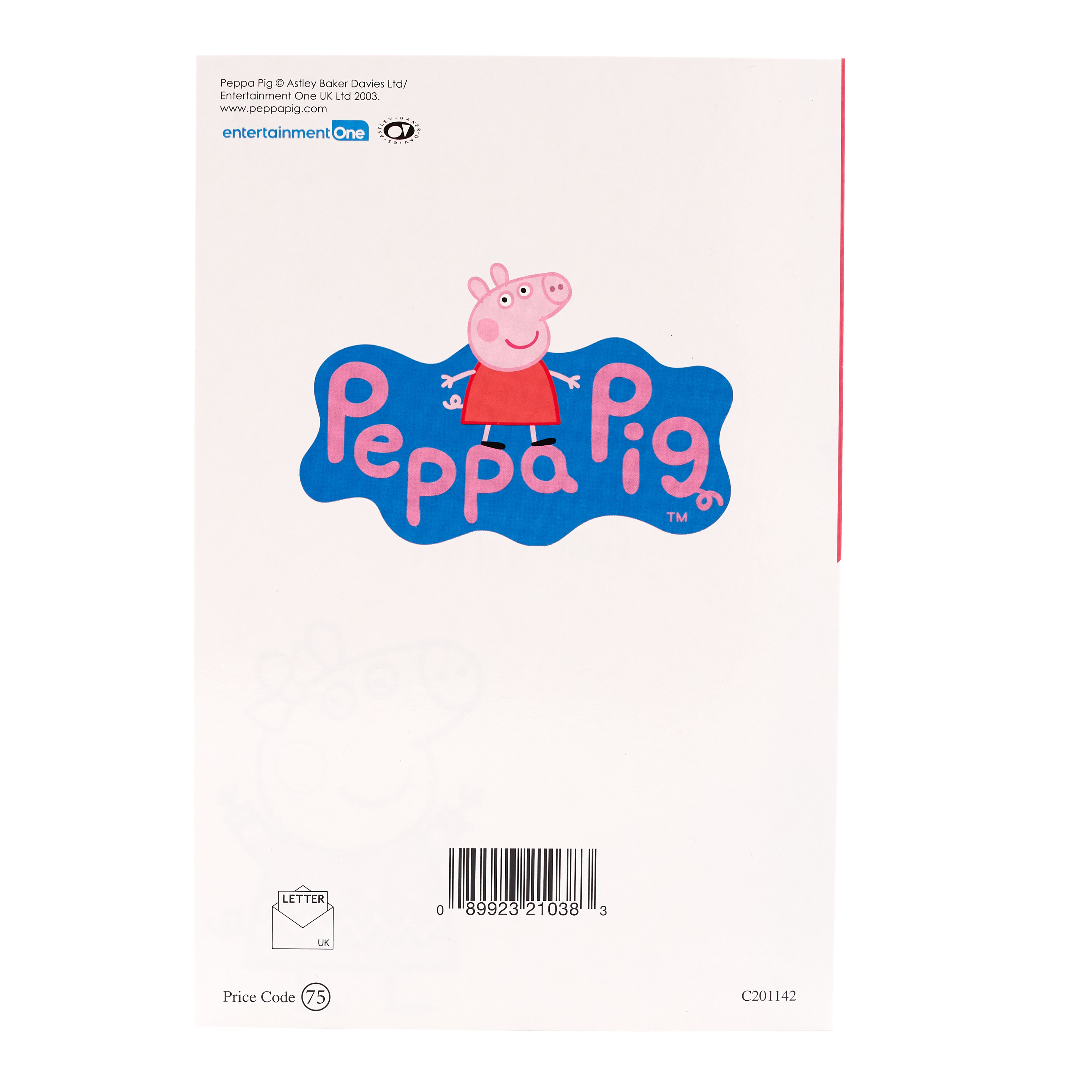 Peppa Pig Christmas Card - Granddaughter, Christmas Angel