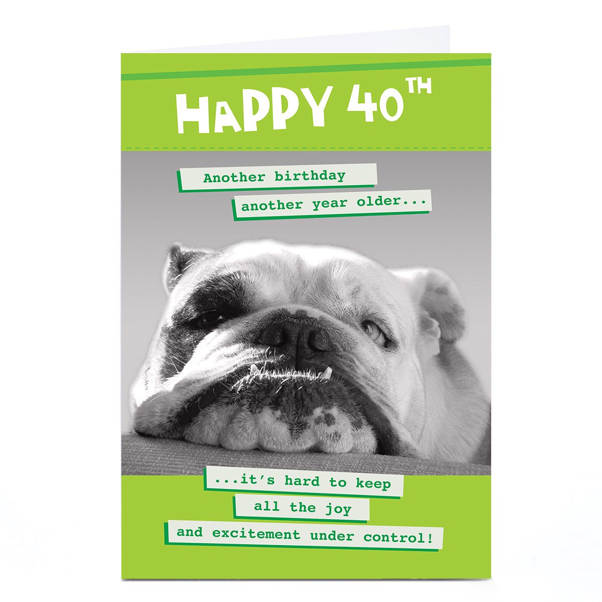 Personalised Quitting Hollywood 40th Birthday Card