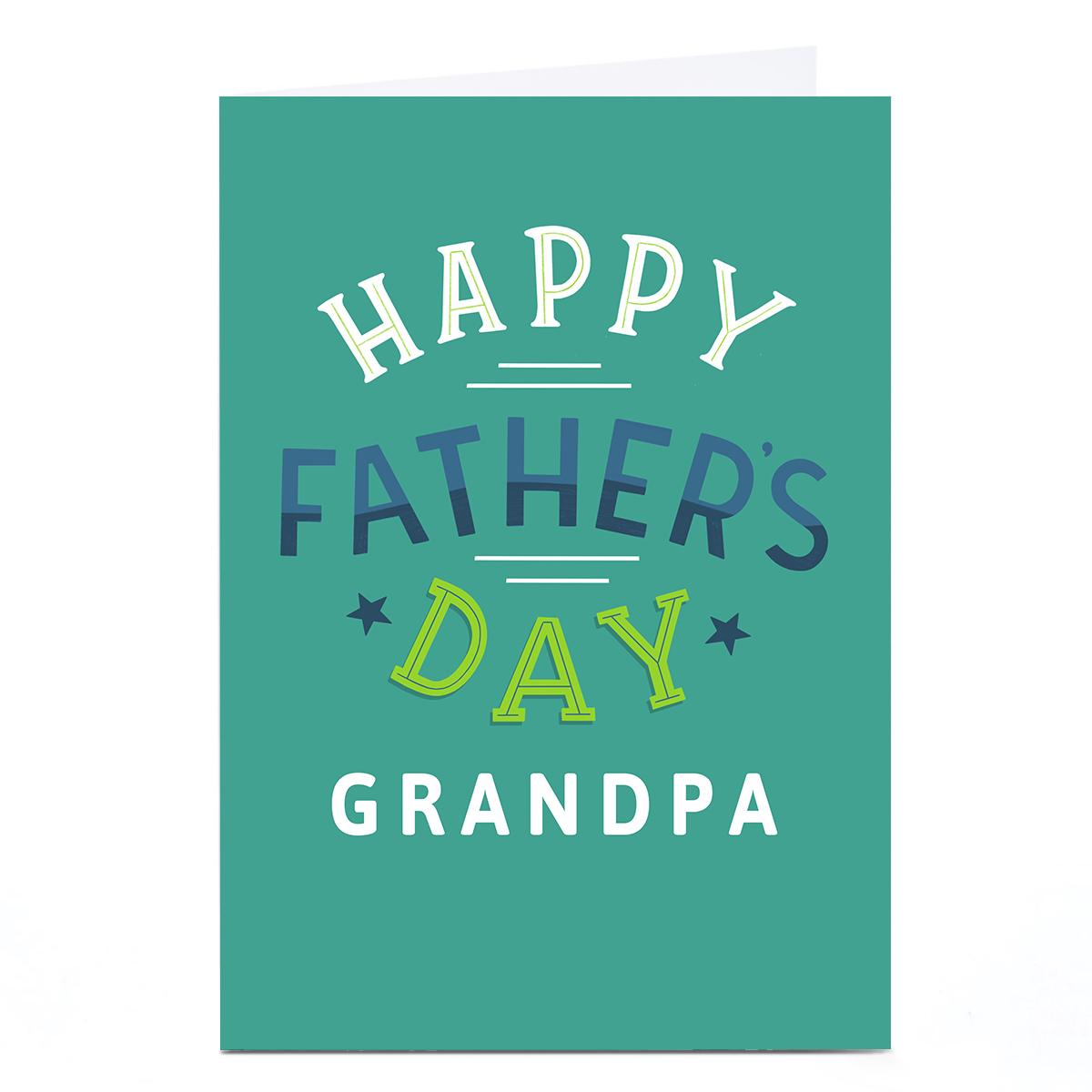 Personalised Father's Day Card - Classic Happy Father's Day, Grandpa