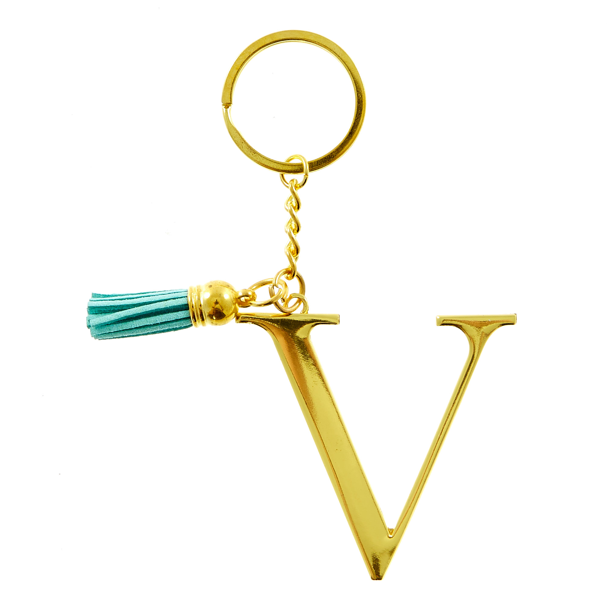 Letter V Key Ring