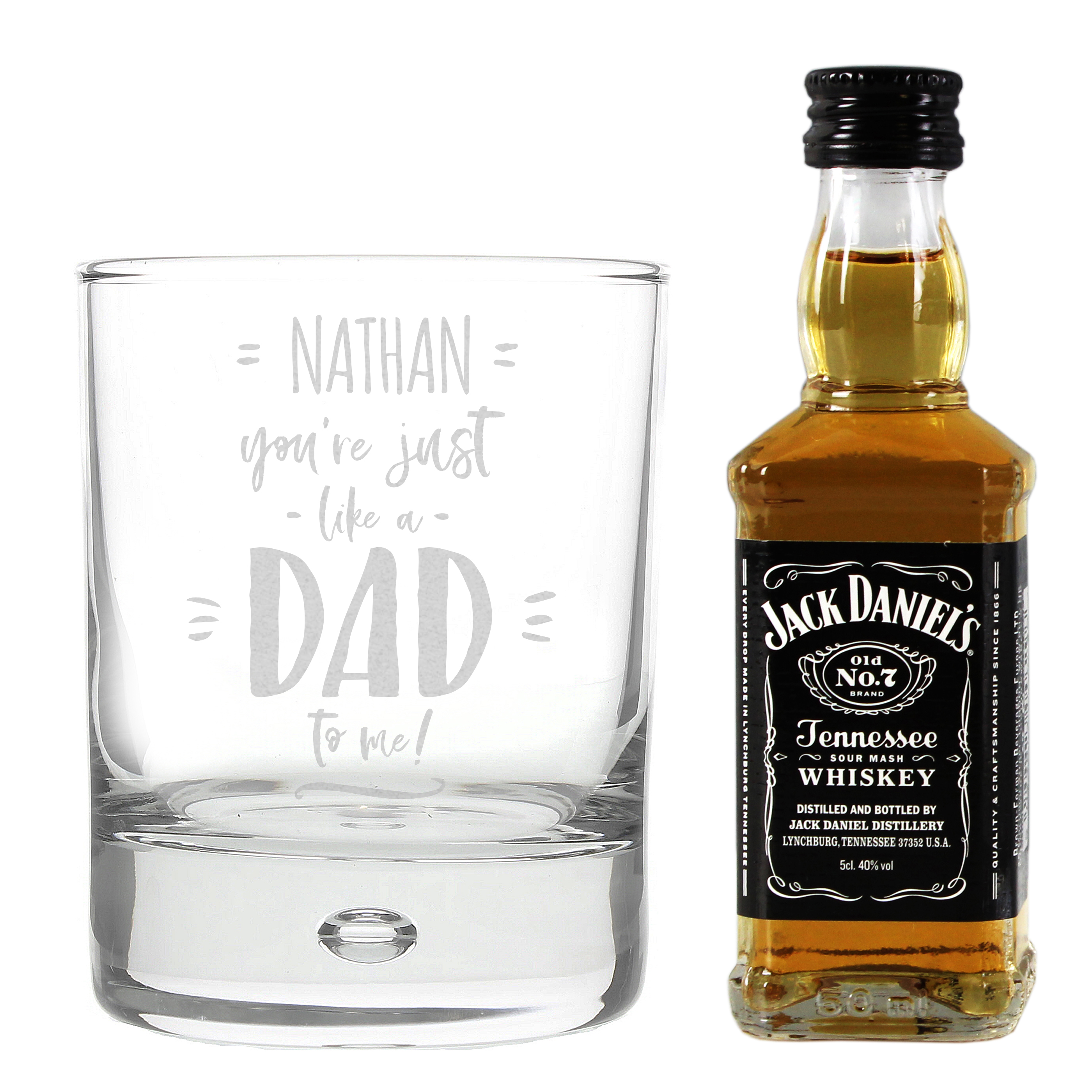 Personalised Like a Dad Jack Daniels Whisky Gift Set