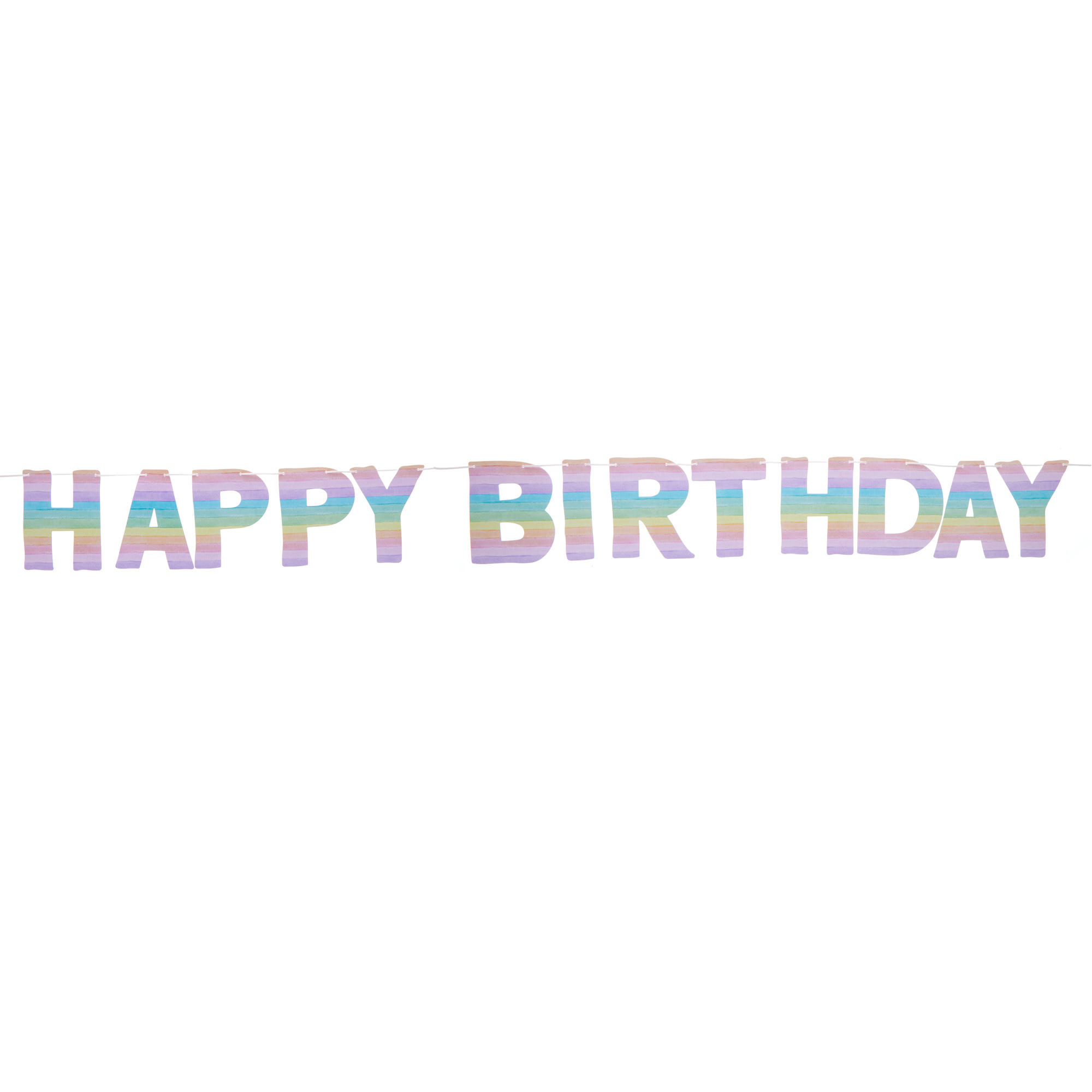 Rainbow Birthday Party Tableware & Decorations Bundle - 8 Guests