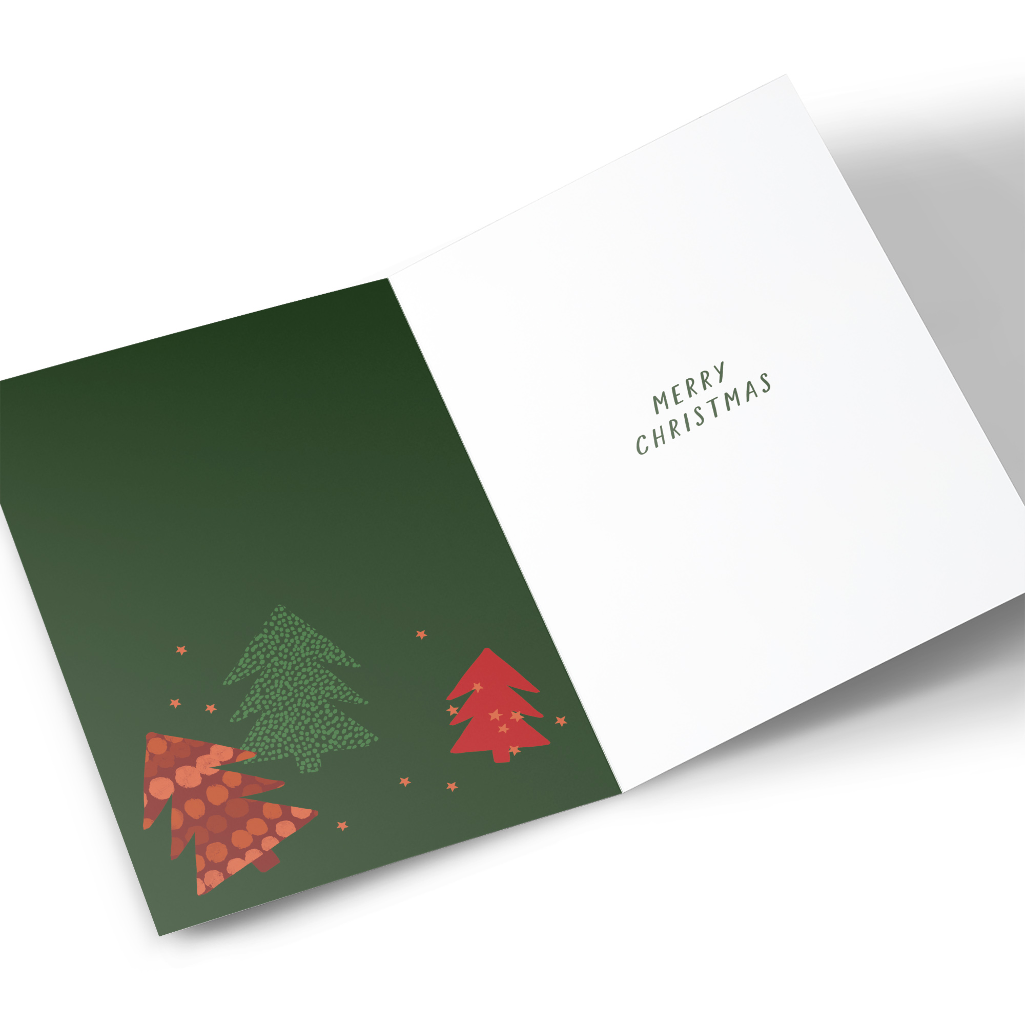 Christmas Card - Tree Cut Outs, Grandson