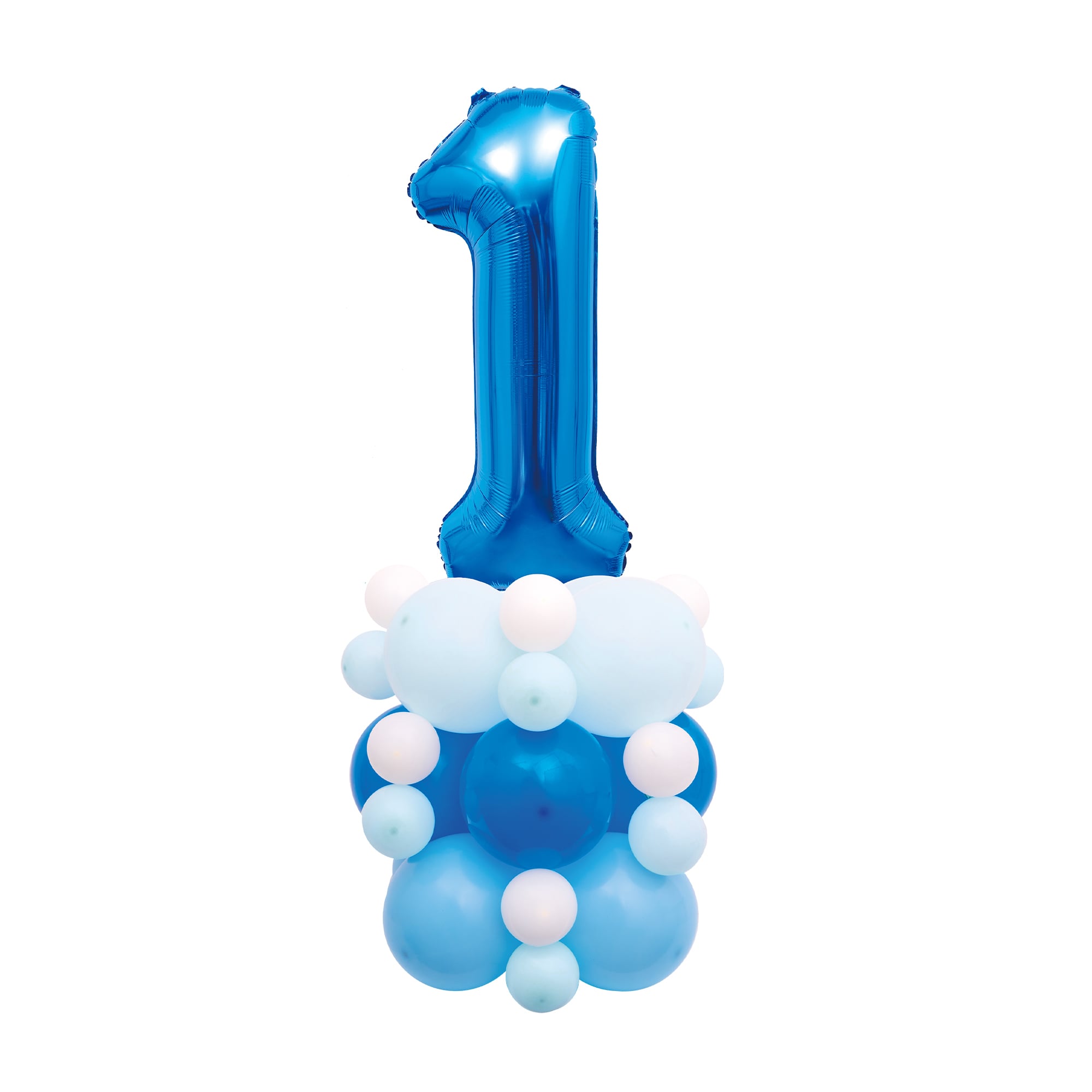 Blue 51-Inch Age 1 Air-Fill Balloon Stack Set
