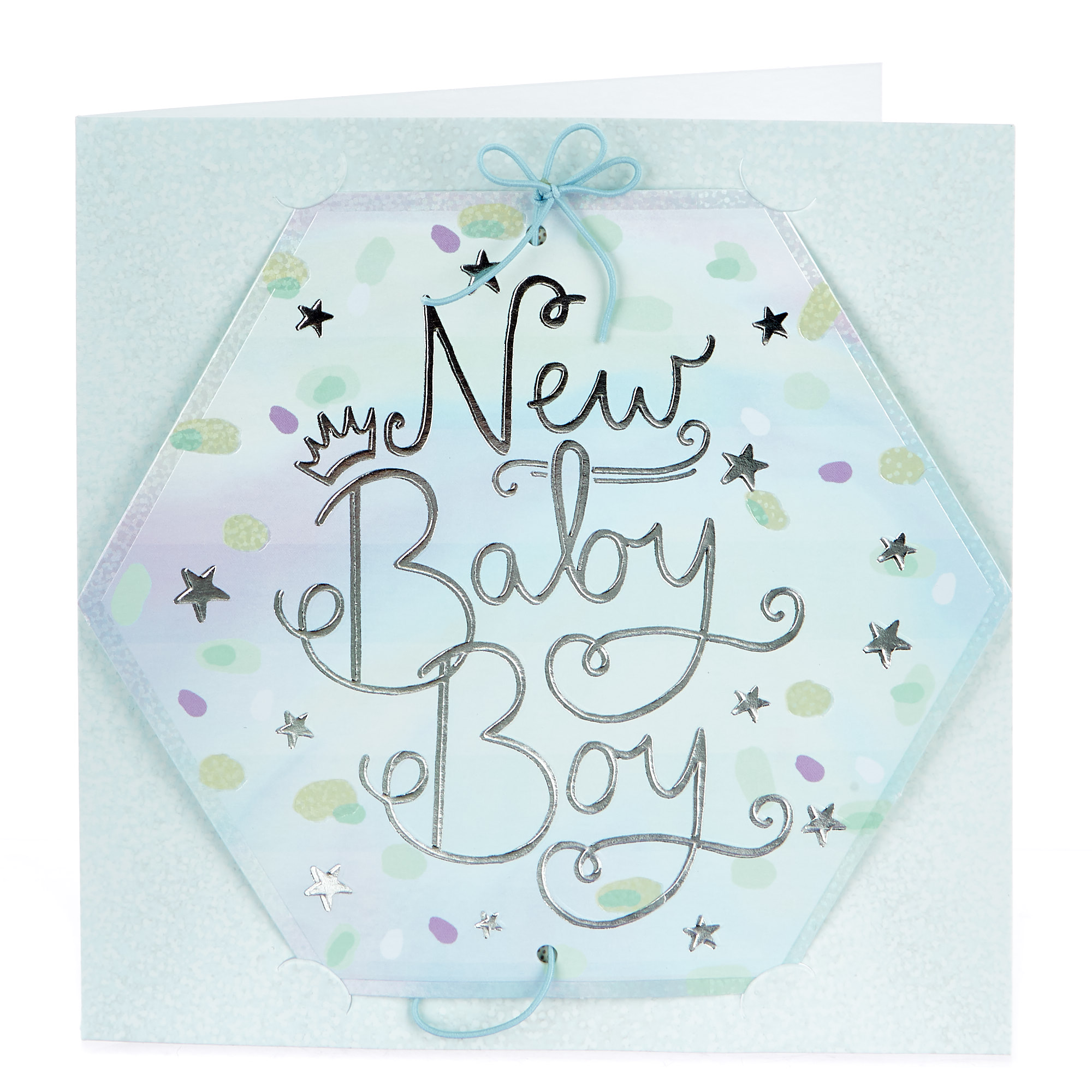 Boutique Collection New Baby Boy Photo Keepsake Card