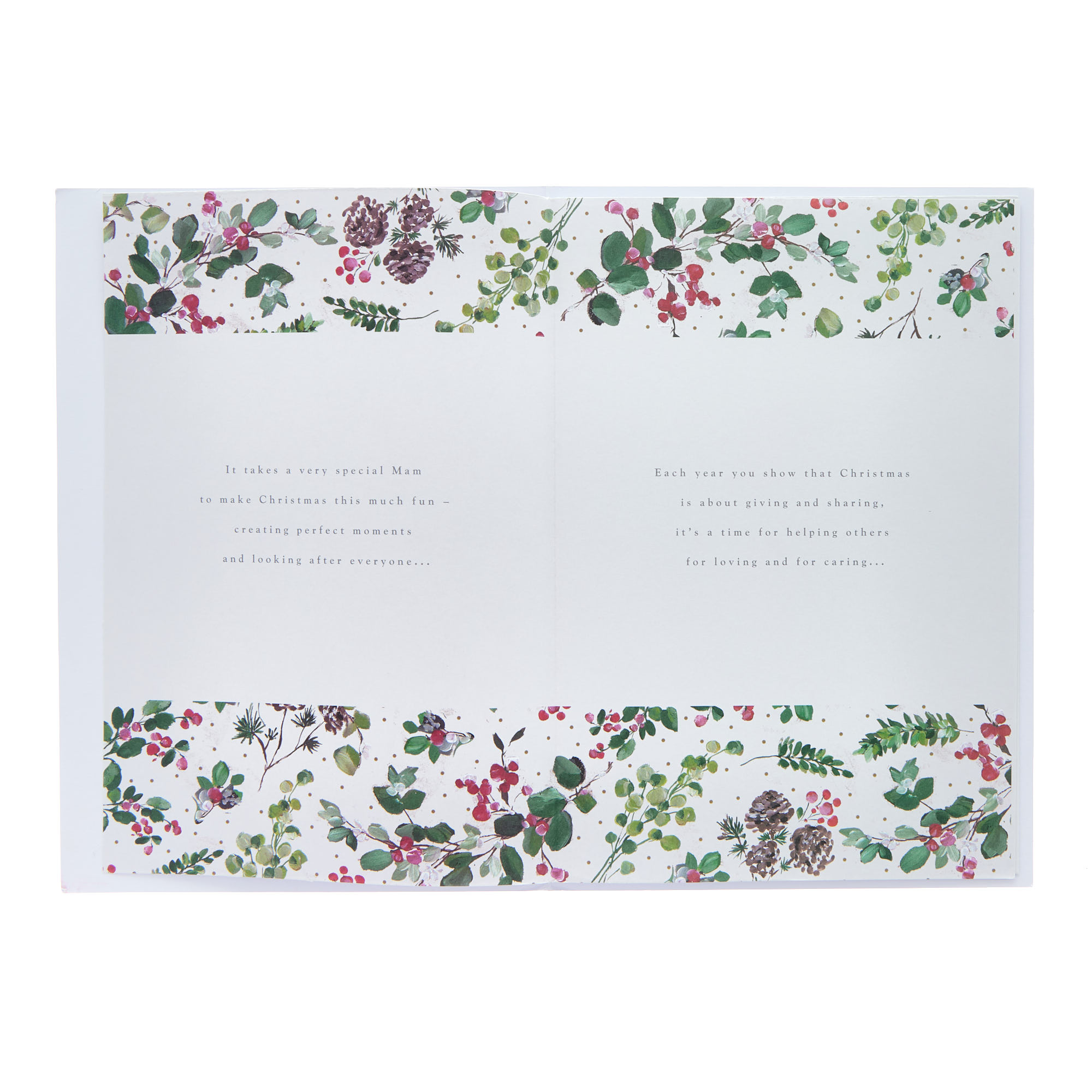 Mam Red Sleigh Christmas Card - Extra-Special Words Inside!
