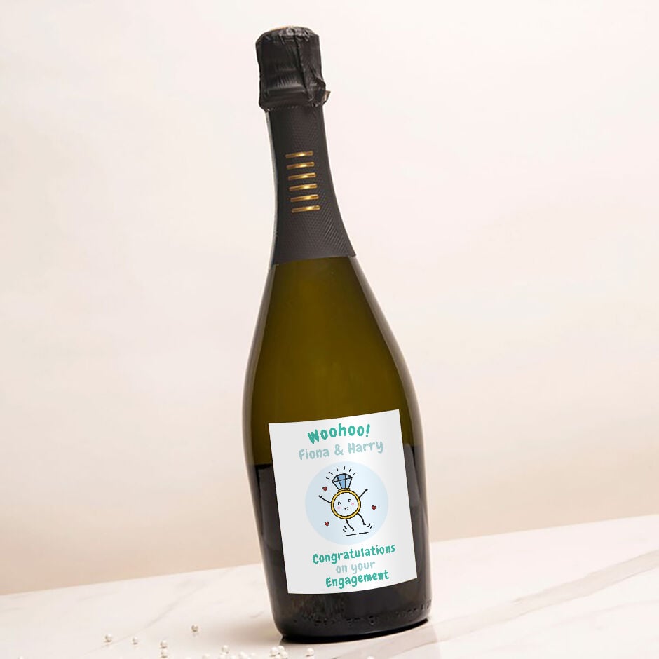 Personalised Engagement Prosecco - Congratulations