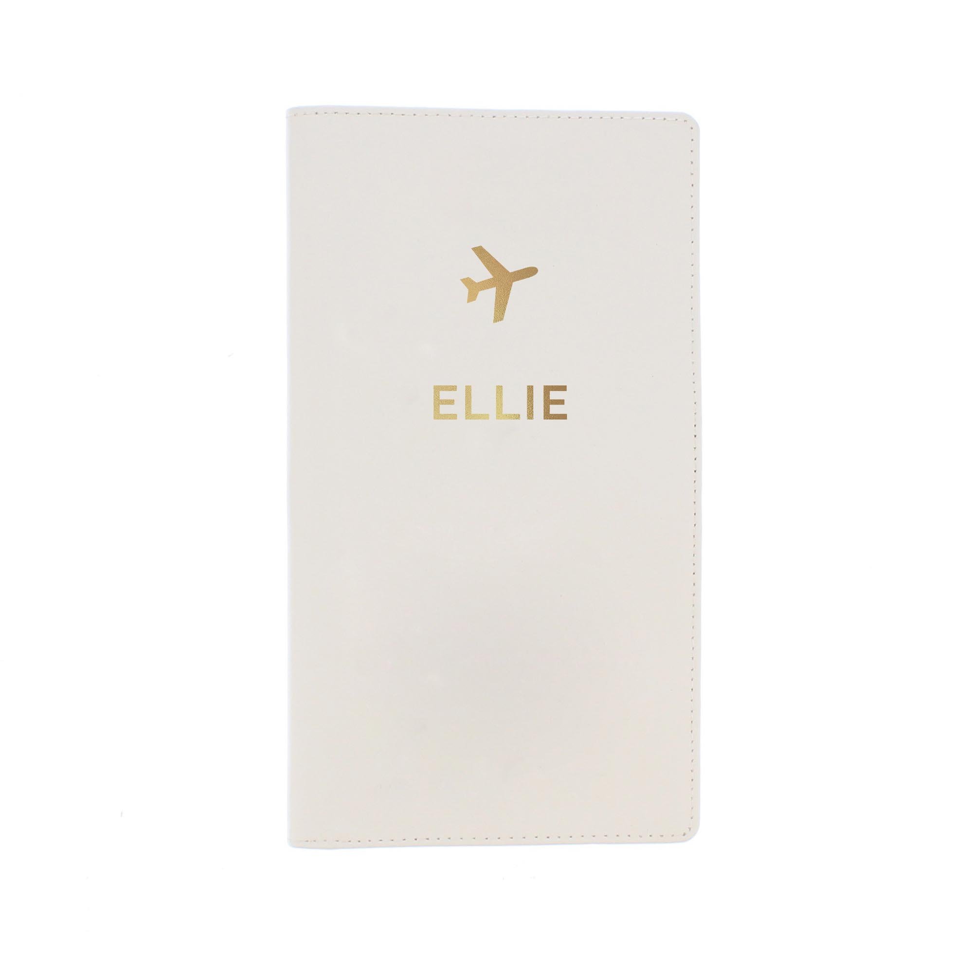 Personalised Gold Name Travel Document Holder