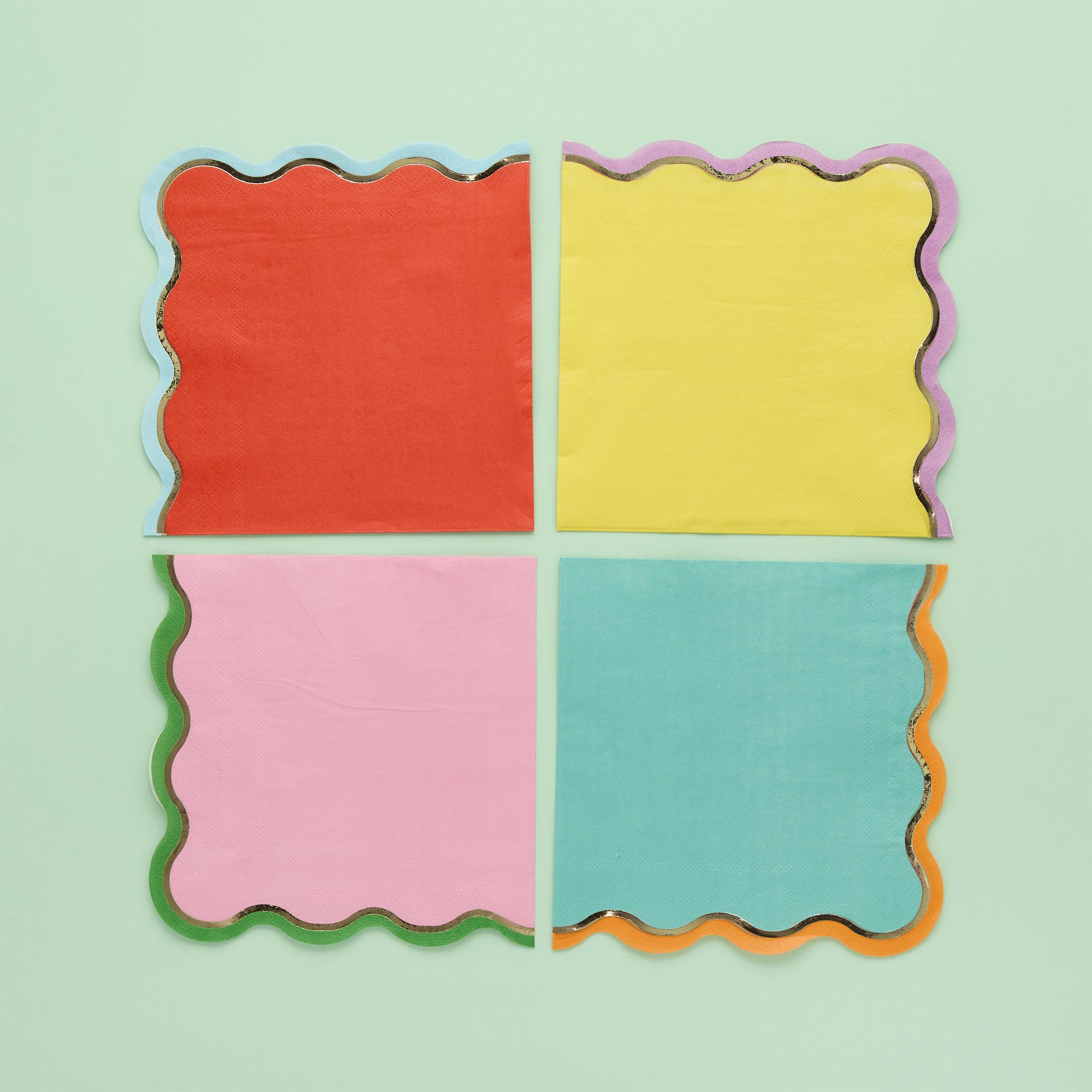 Premium Brights Paper Napkins - Pack of 16
