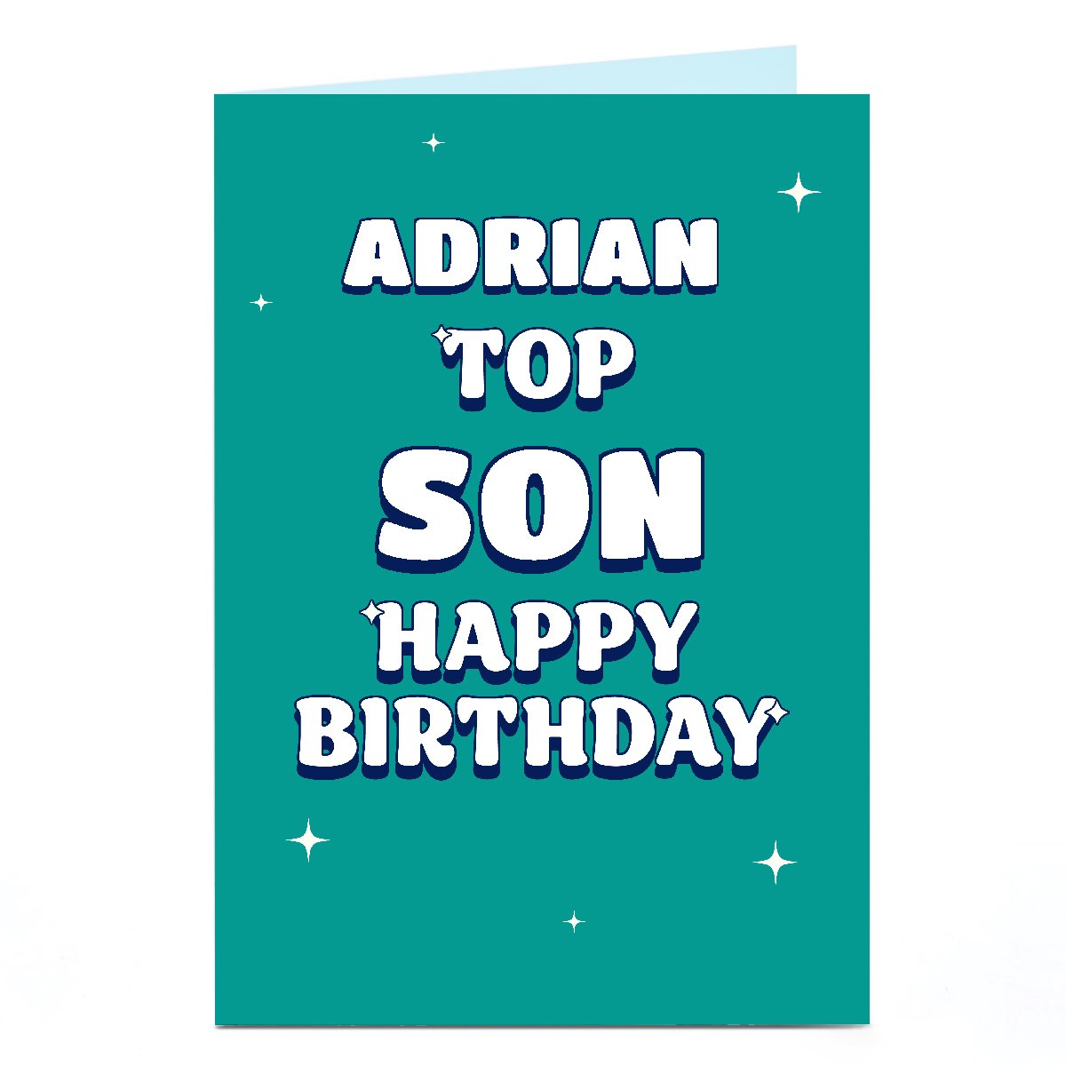 Personalised Birthday Card - Top Birthday, Any Name