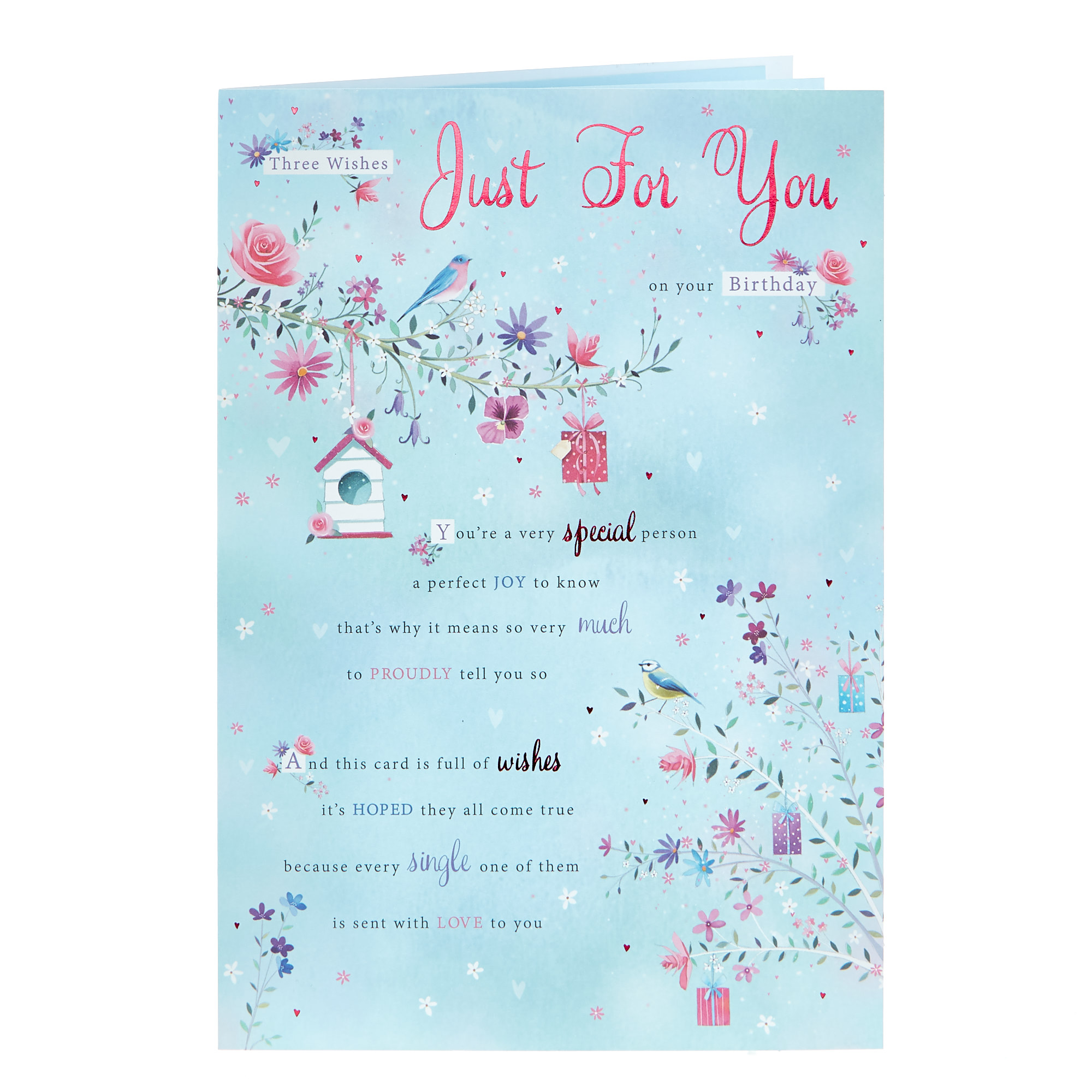 Birthday Card - Three Wishes Just For You