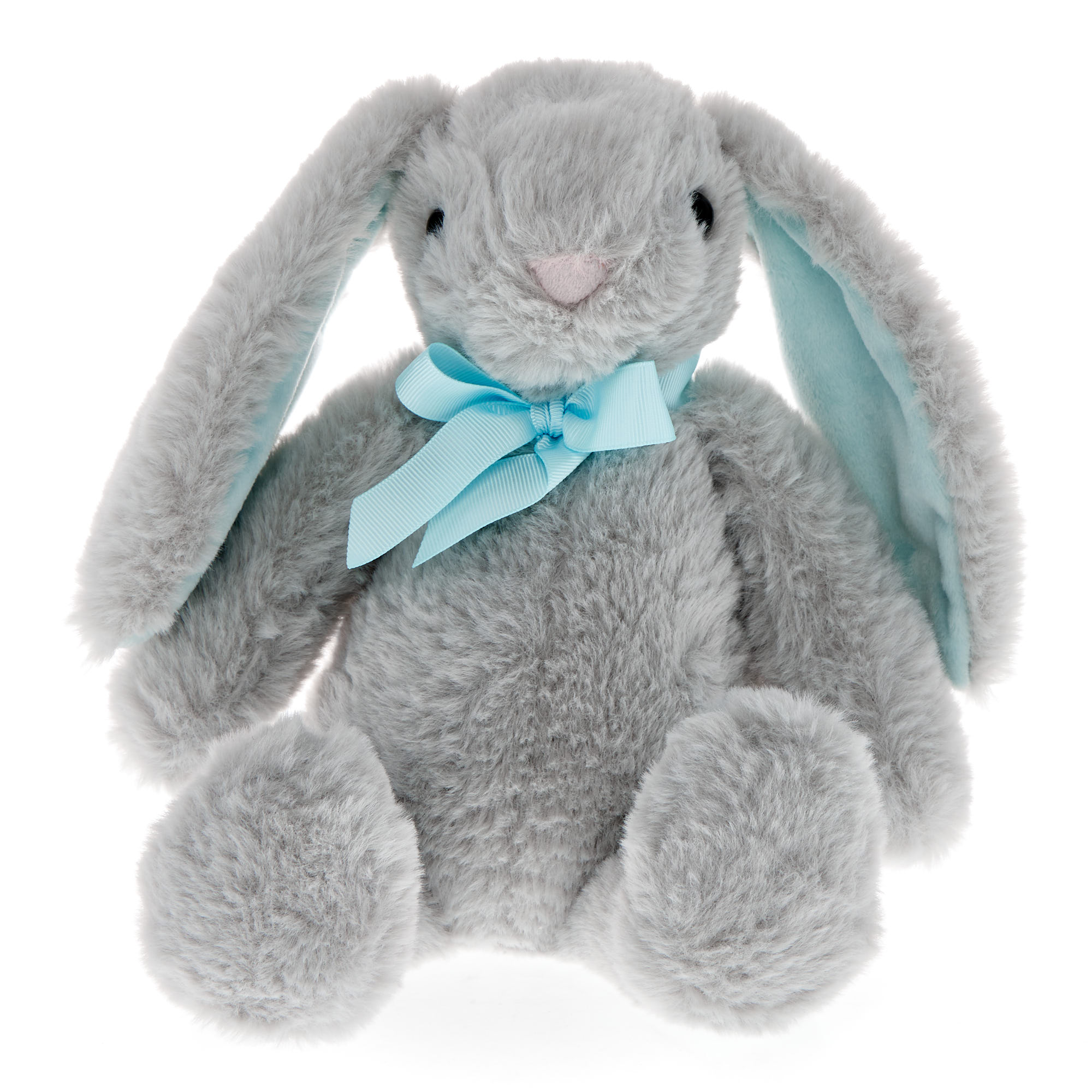 Bunny With Blue Bow Soft Toy