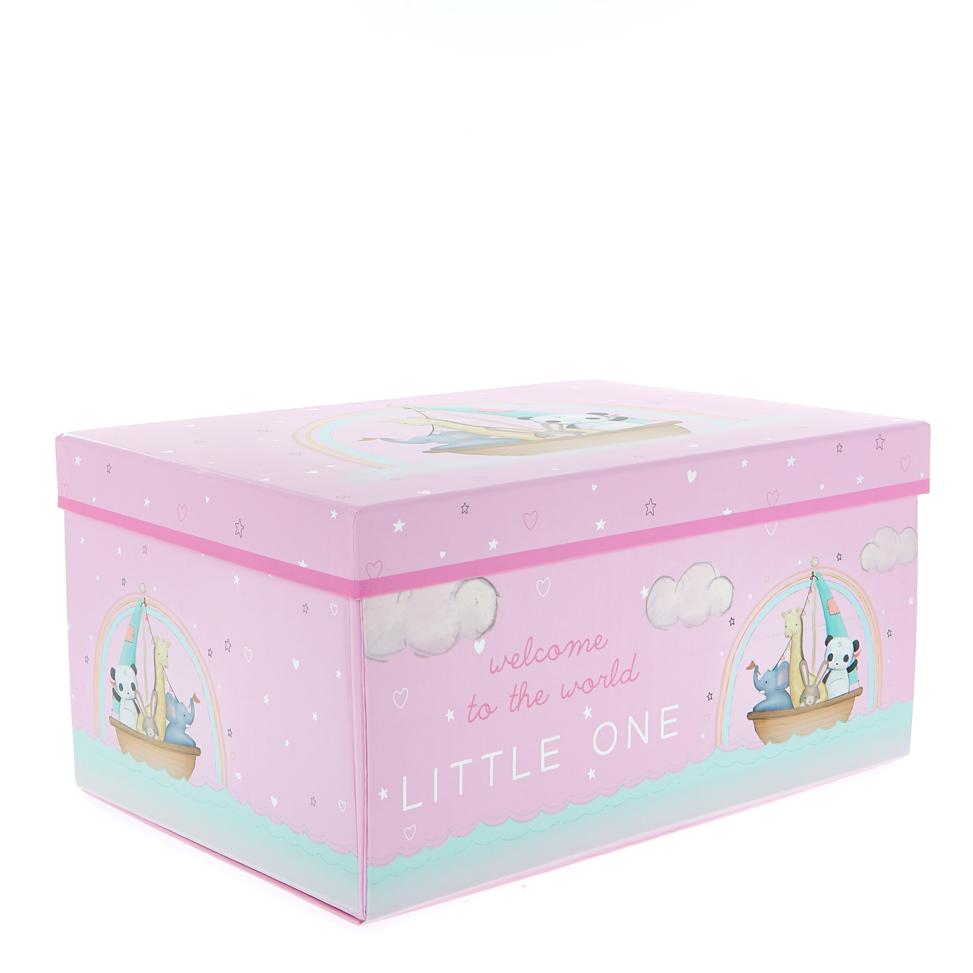 Magnetic Flat-Pack Baby Girl Gift Box