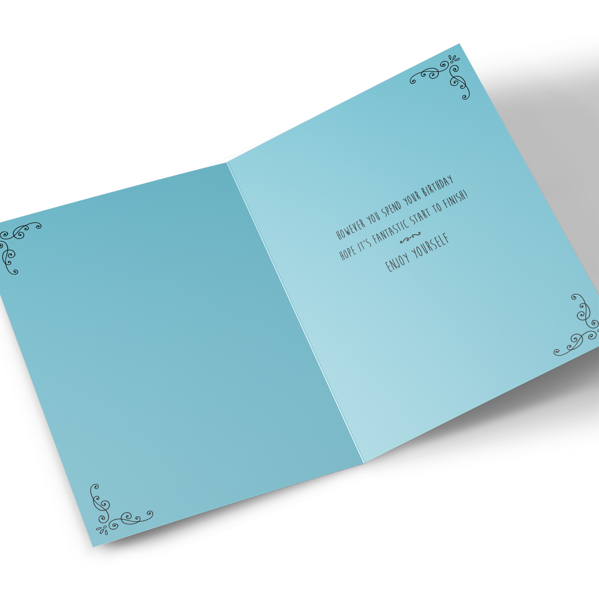 75th Birthday Card - The Average Day Pie Chart
