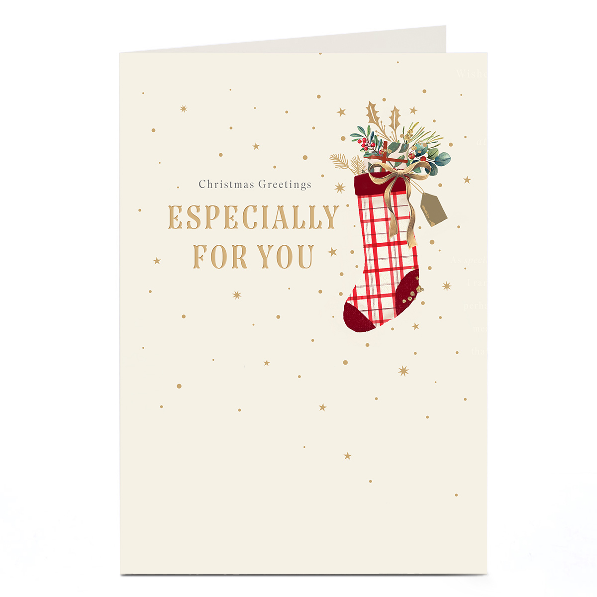Christmas Card - Tartan Stocking