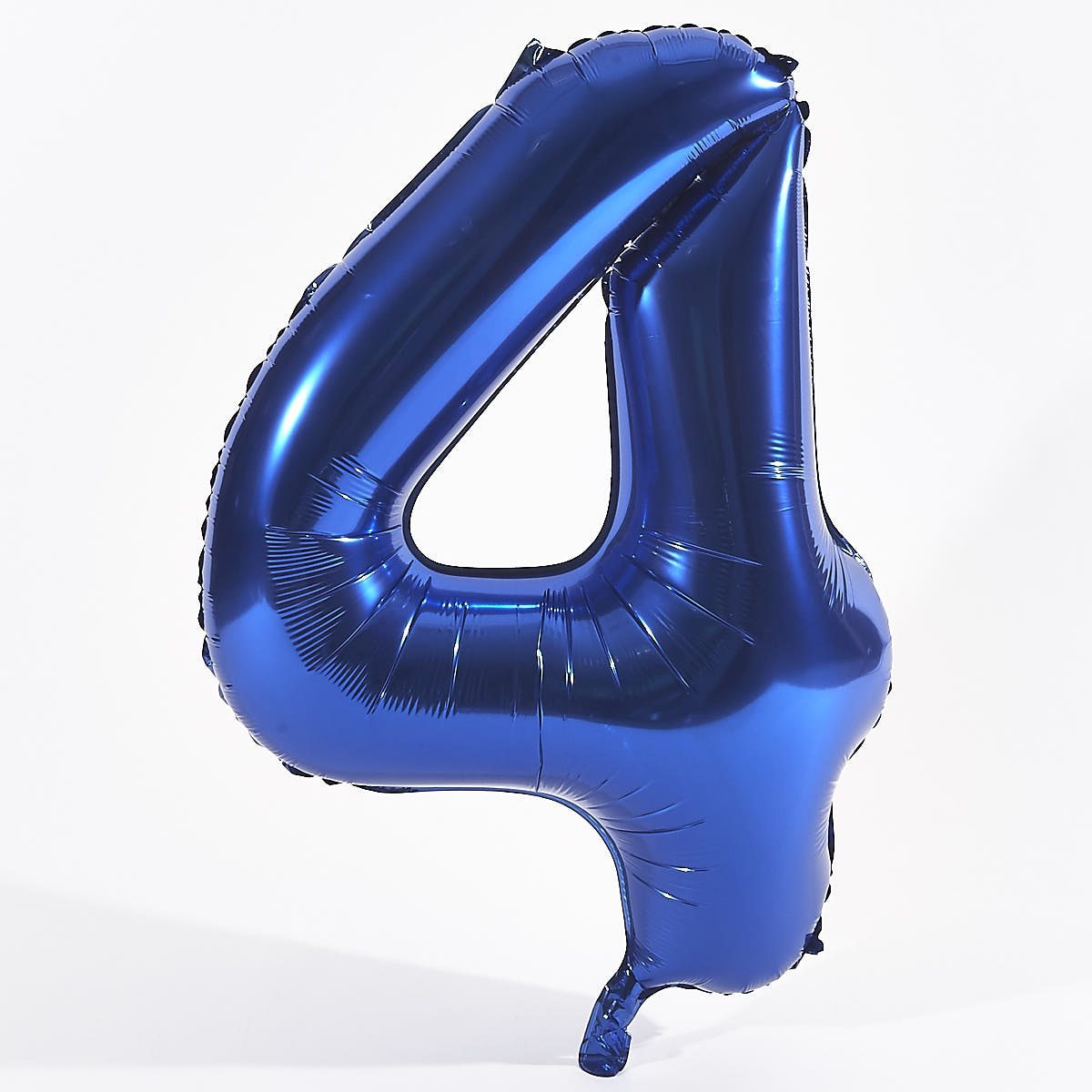 Blue Number 4 Foil Giant Helium Balloon (Deflated)