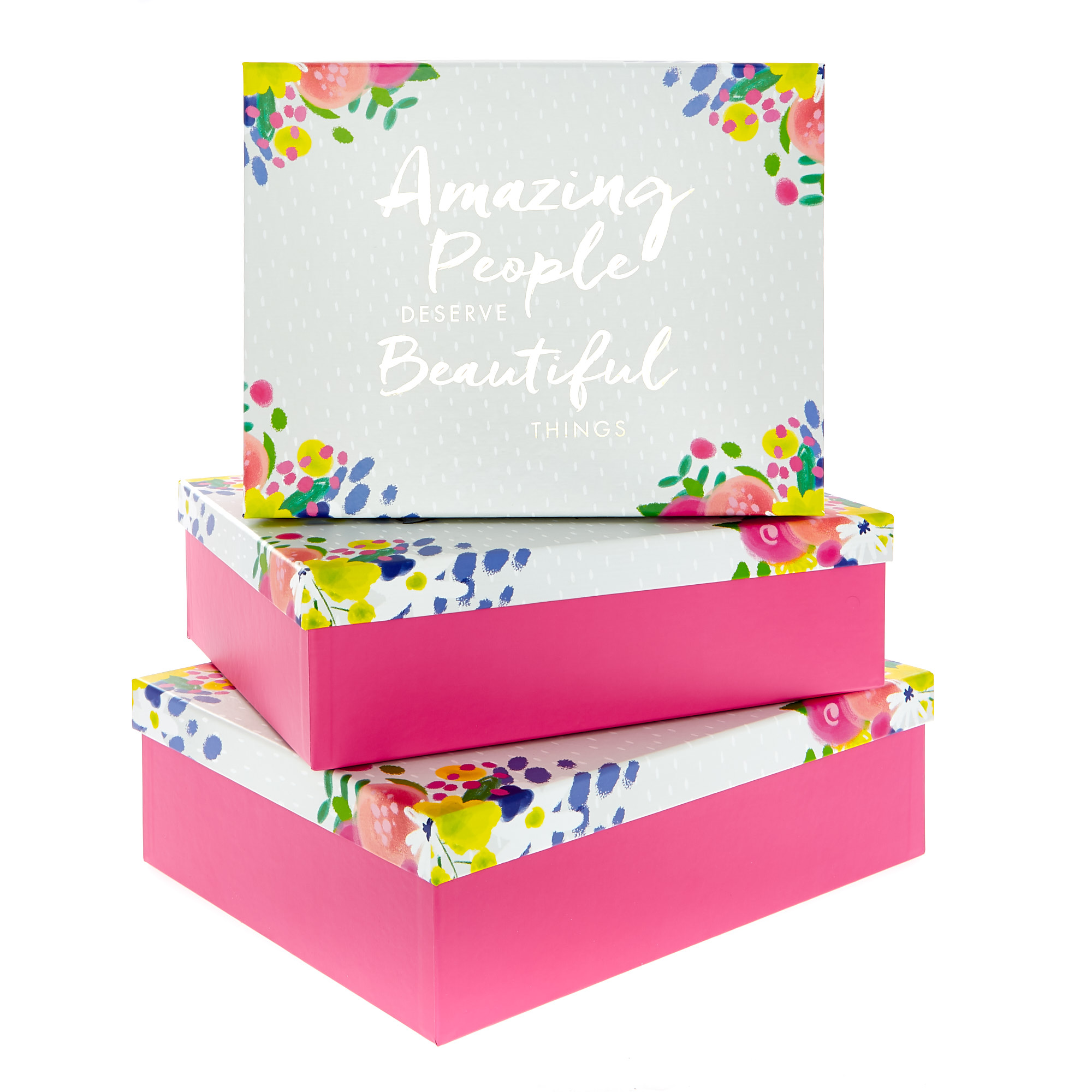 Amazing People Beautiful Things Gift Boxes - Set Of 3