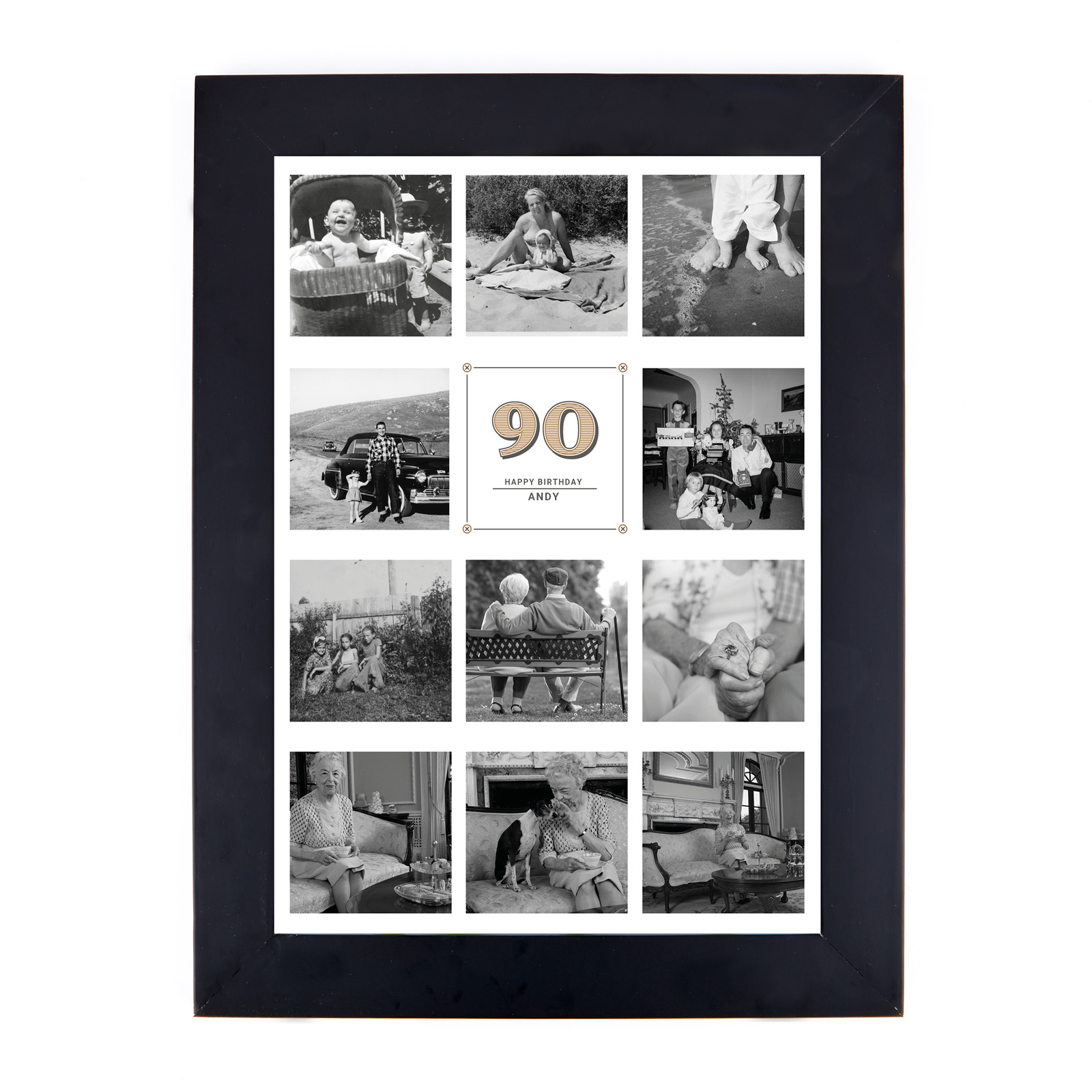 Personalised Milestone Age Photo Print - Any Age Collage Print