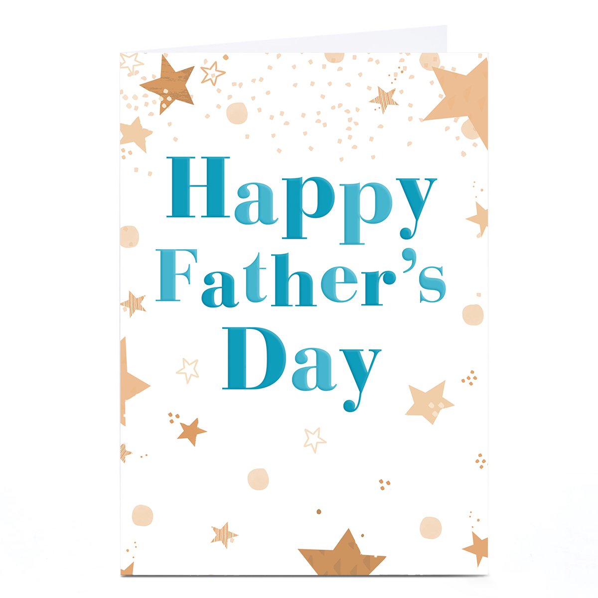 Personalised Father's Day Card - Gold Stars Happy Father's Day