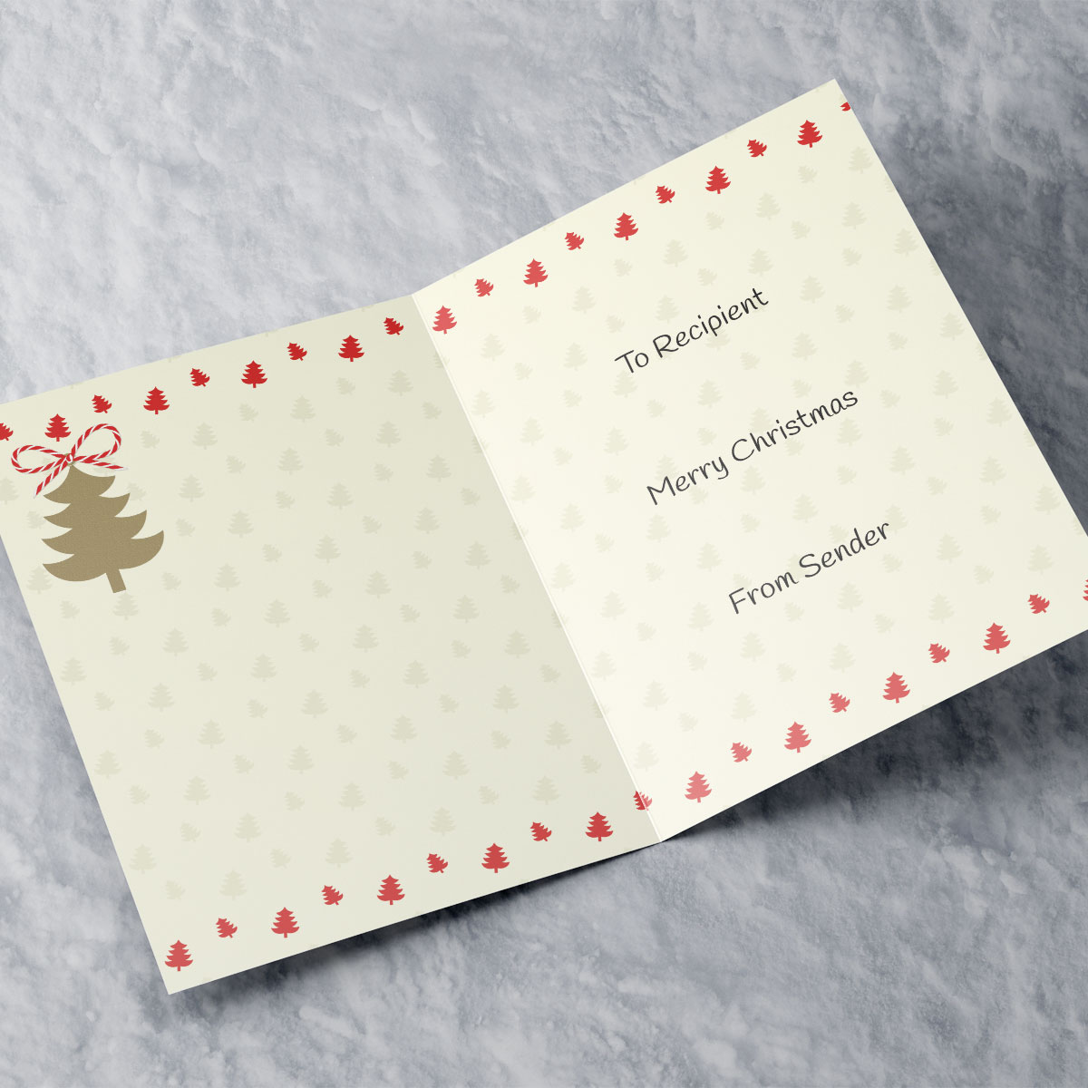 Personalised Christmas Card - Trees