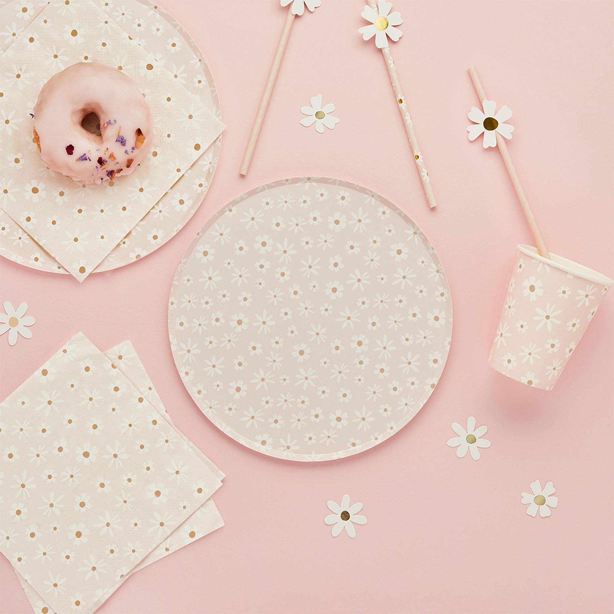 Daisy Paper Plates - Pack of 8