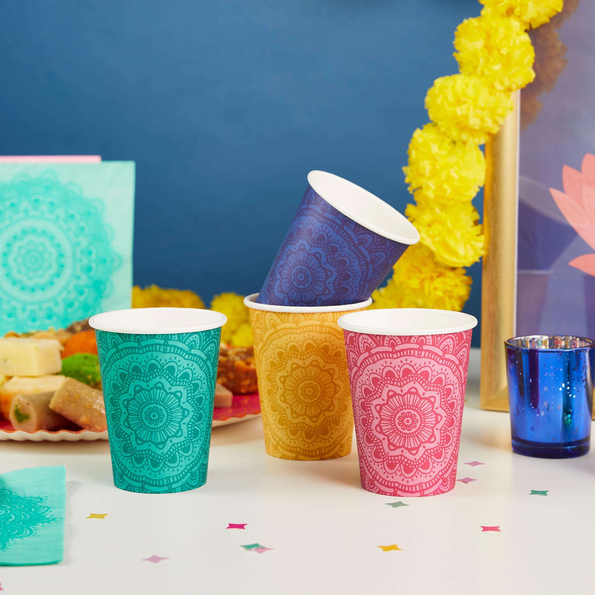 Mandala Paper Cups - Pack of 8