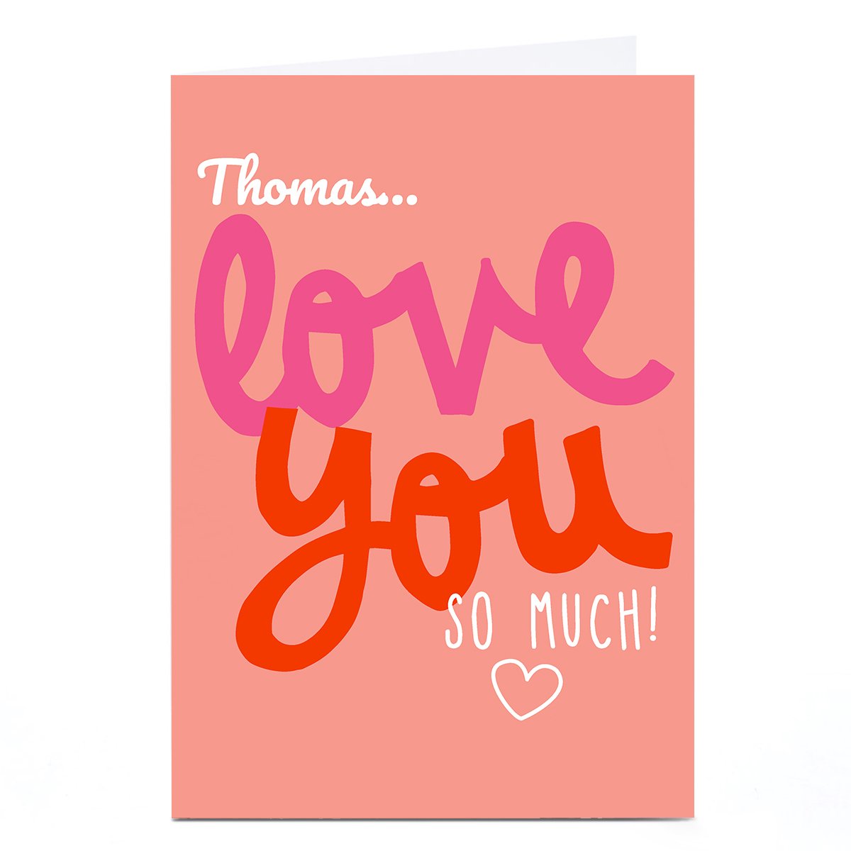 Personalised Bev Hopwood Valentine's Day Card - Love You So Much
