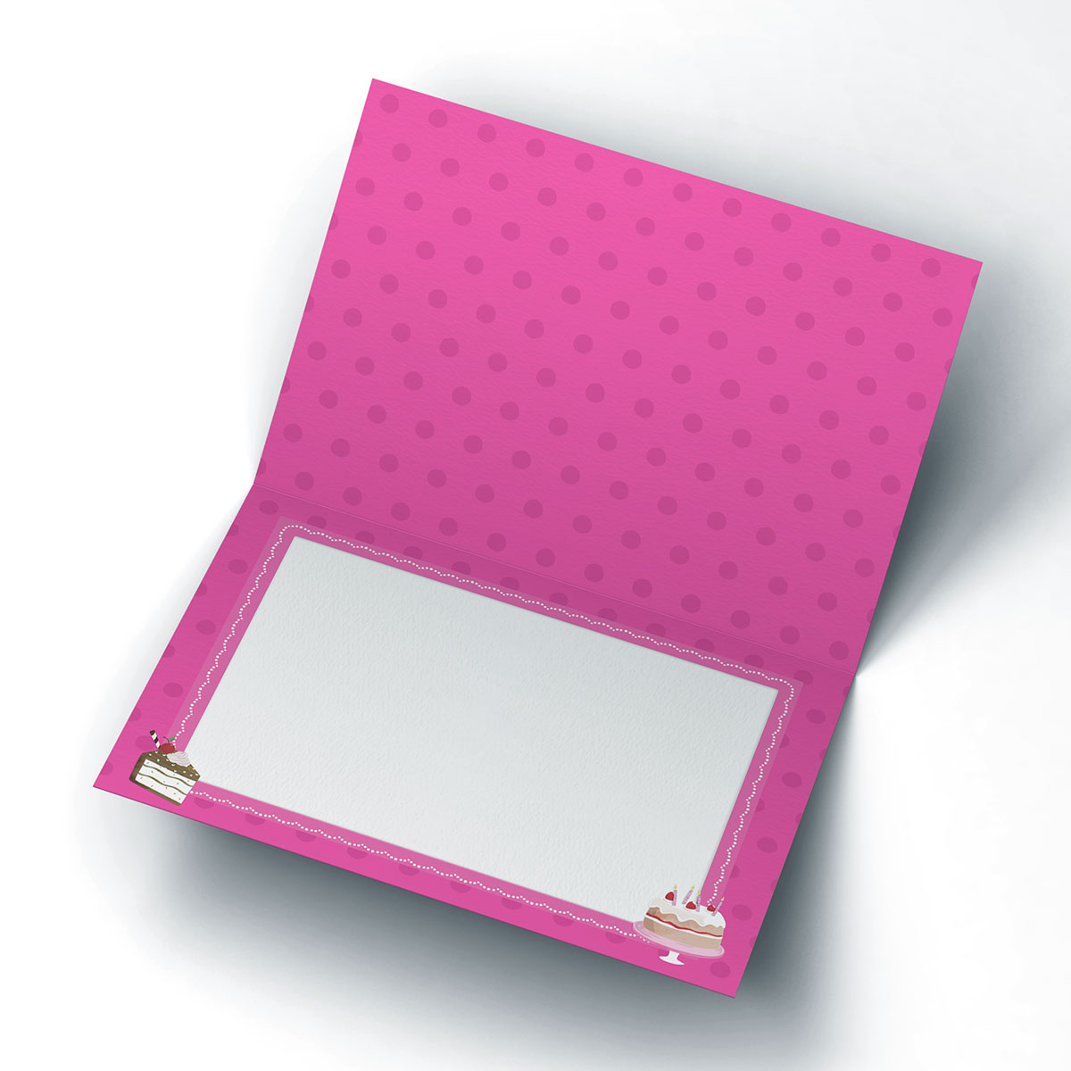 Photo Birthday Card - Pink Cake Frame