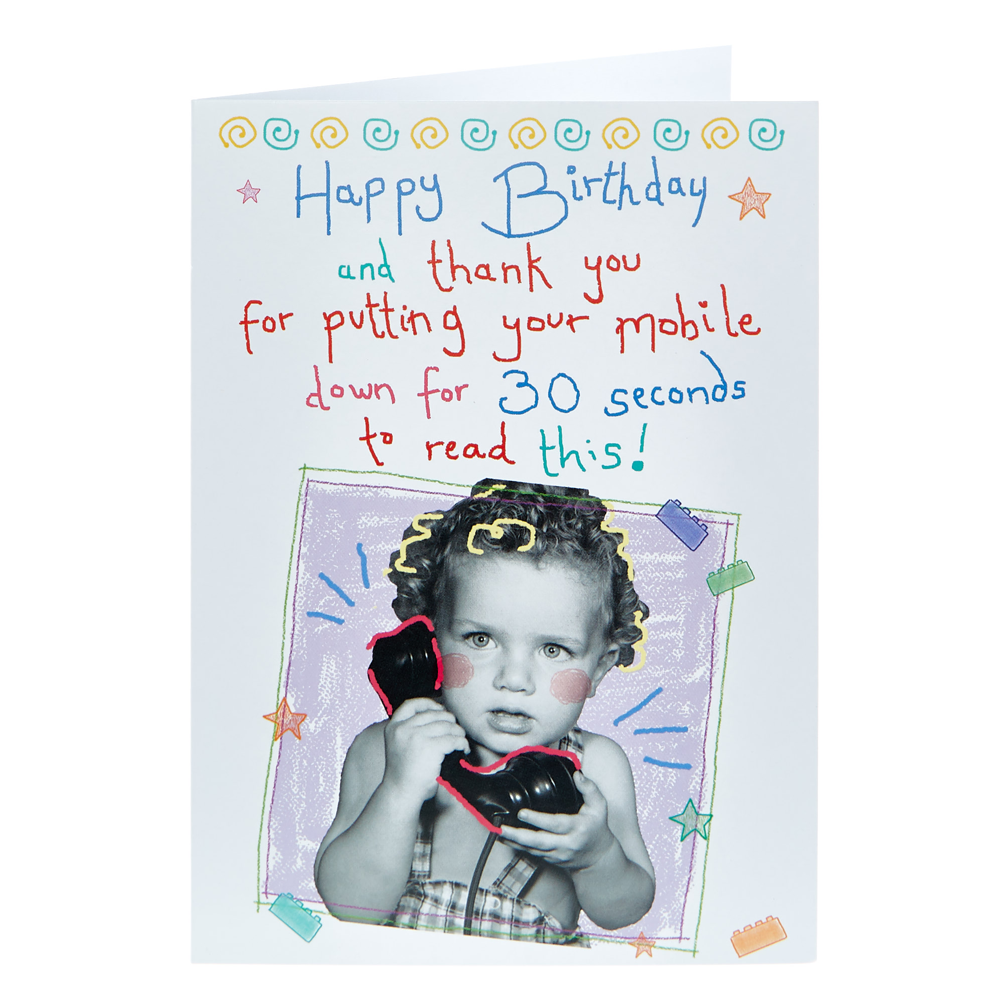 Birthday Card - Putting Your Mobile Down
