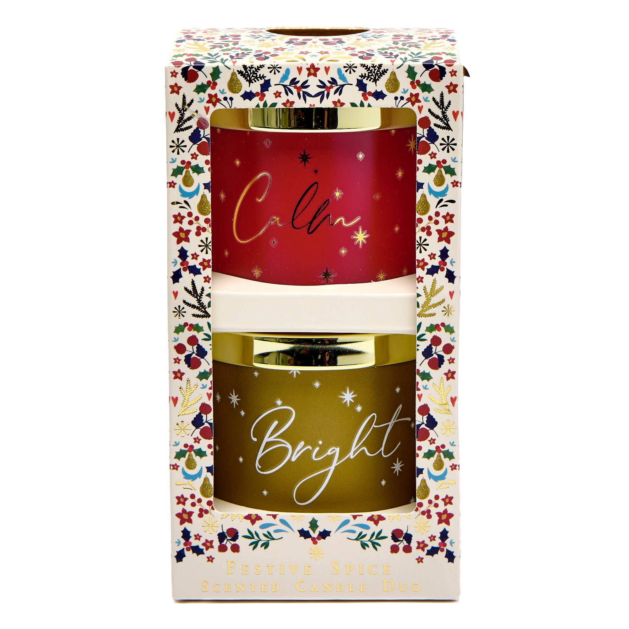 Festive Spice Scented Candle Duo