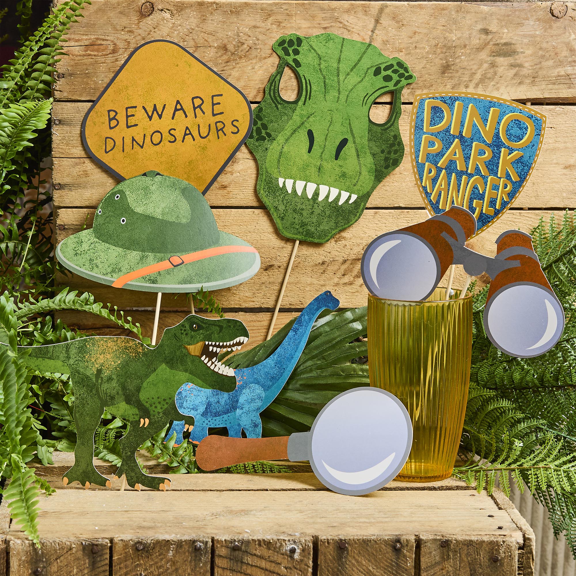 Dinosaur Party Props - Pack of 10