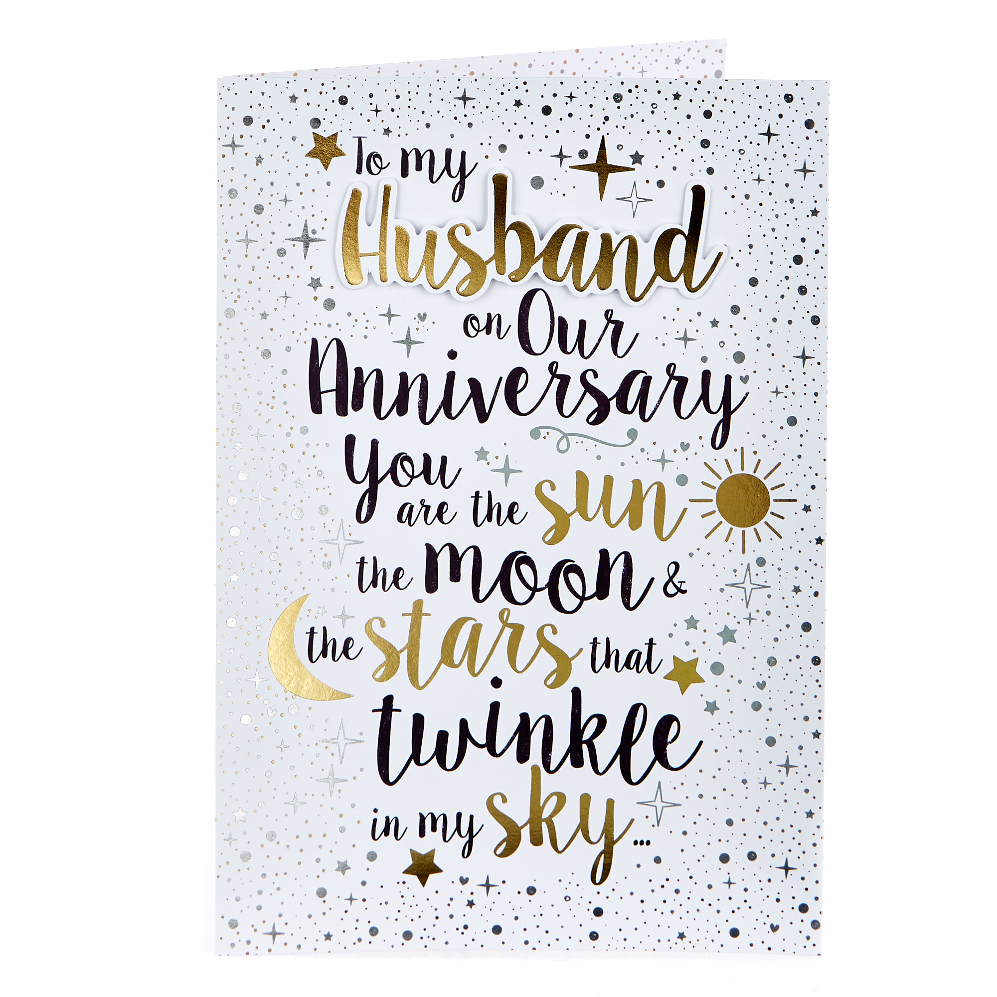 anniversary card - husband, sun, moon & stars